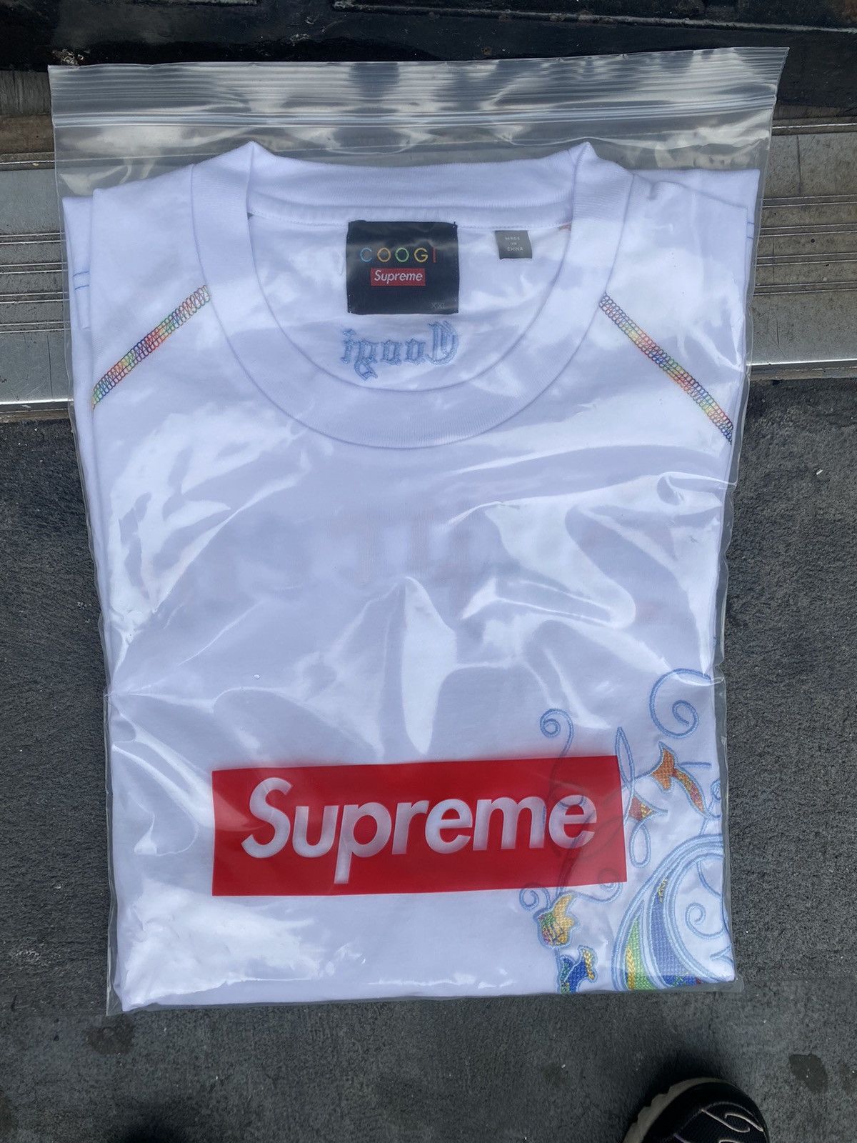 image of Coogi Raglan S/s Top in White, Men's (Size 2XL)