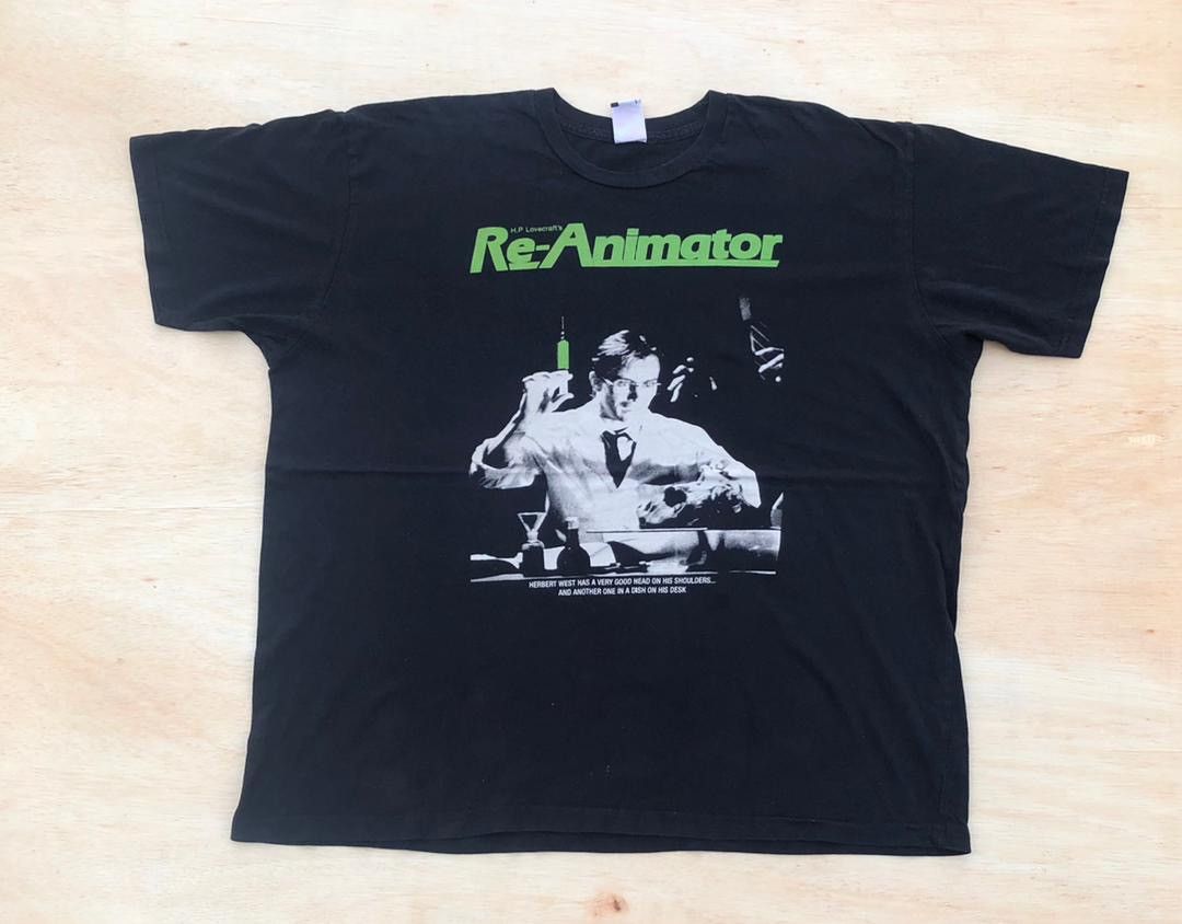 image of Vintage Tee Re Animator A10 in Black, Men's (Size 2XL)