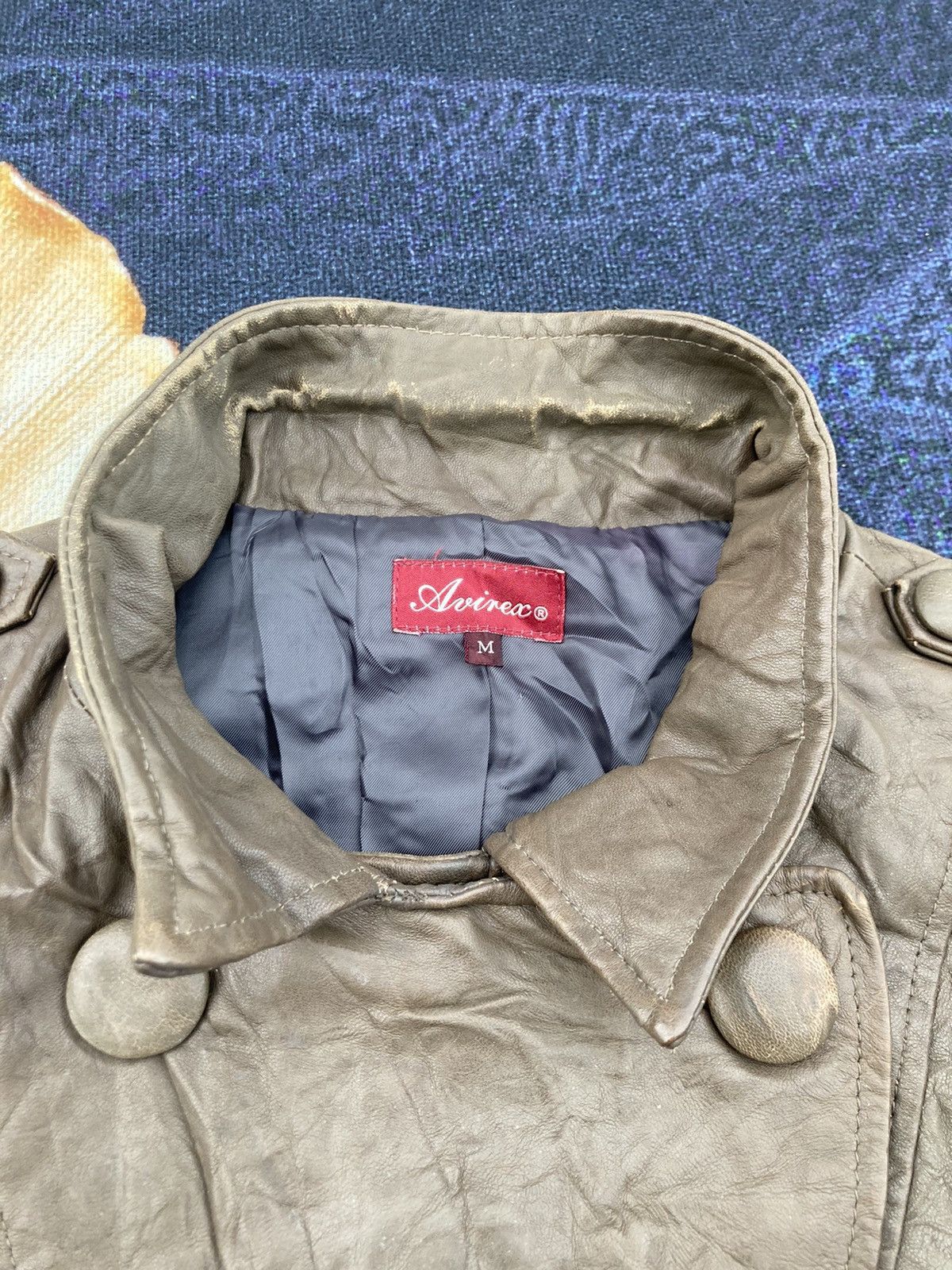 Avirex AVIREX PEA COAT LEATHER JACKET Size US S / EU 44-46 / 1 - 7 Thumbnail