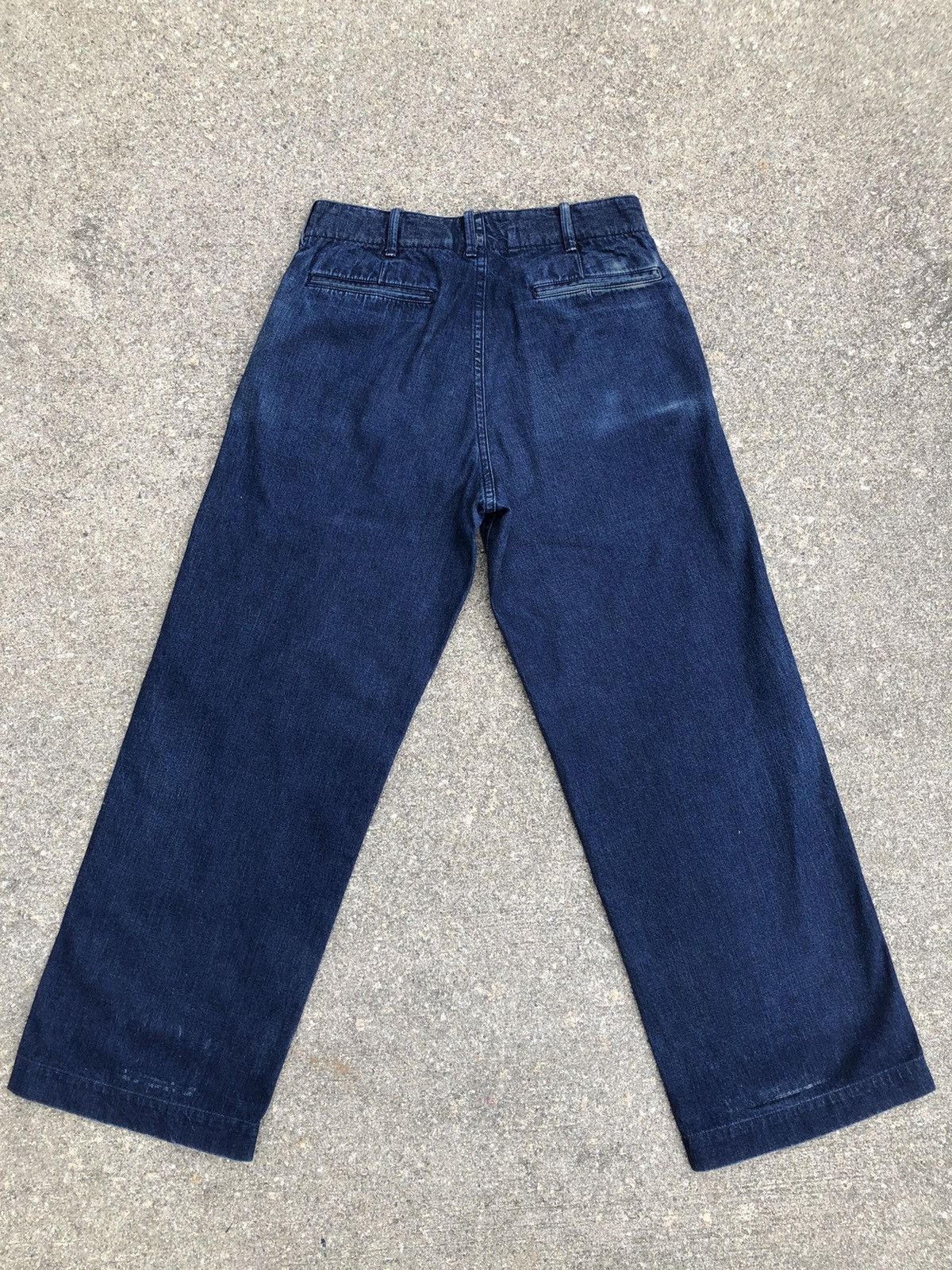 Cushman Cushman Lot 22040 Japan Indigo Baggy Denim Trouser Pant Size US 29 - 2 Thumbnail