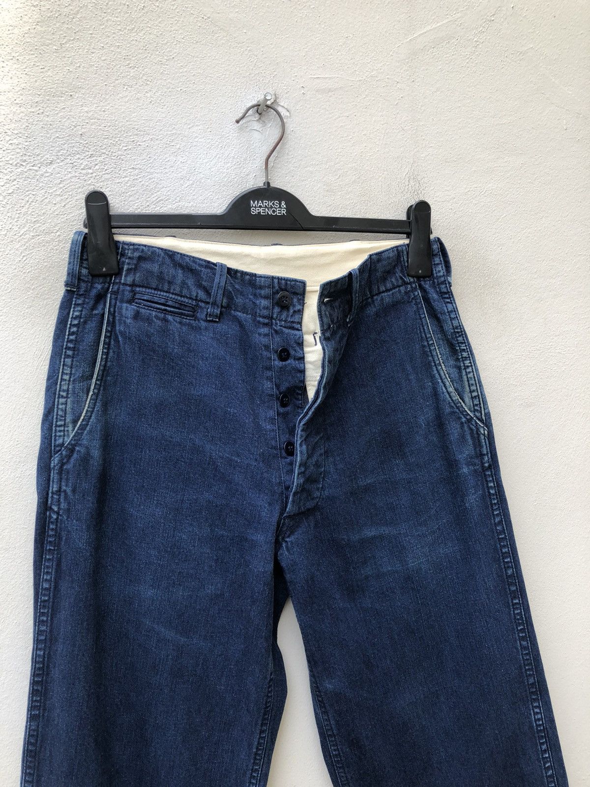 Cushman Cushman Lot 22040 Japan Indigo Baggy Denim Trouser Pant Size US 29 - 6 Thumbnail