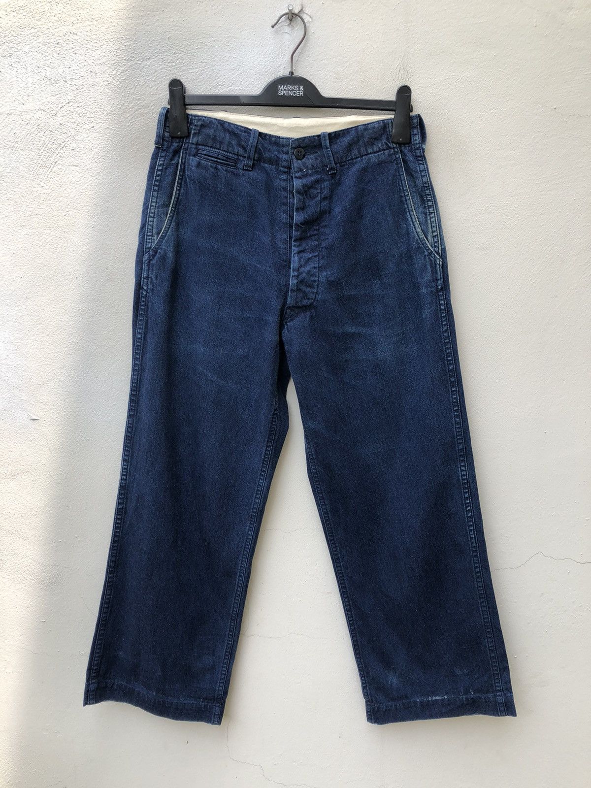 Cushman Cushman Lot 22040 Japan Indigo Baggy Denim Trouser Pant Size US 29 - 3 Thumbnail