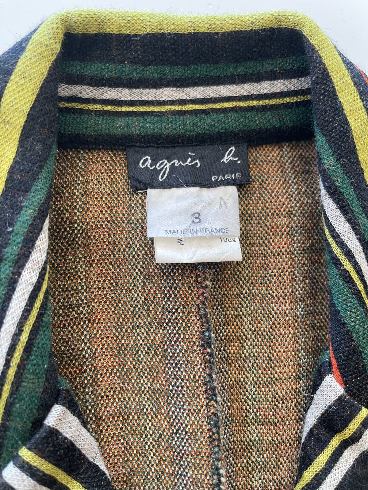 agnes b. Agnes B. Luxury Multicolor Stripe Overcoat Size M / US 6-8 / IT 42-44 - 5 Thumbnail