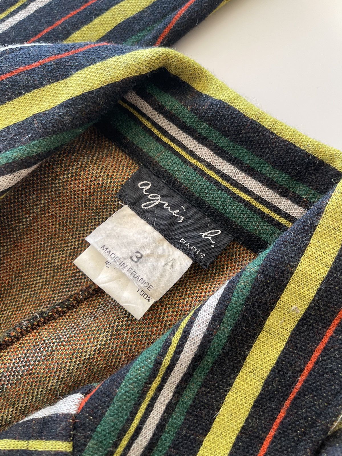 agnes b. Agnes B. Luxury Multicolor Stripe Overcoat Size M / US 6-8 / IT 42-44 - 6 Thumbnail