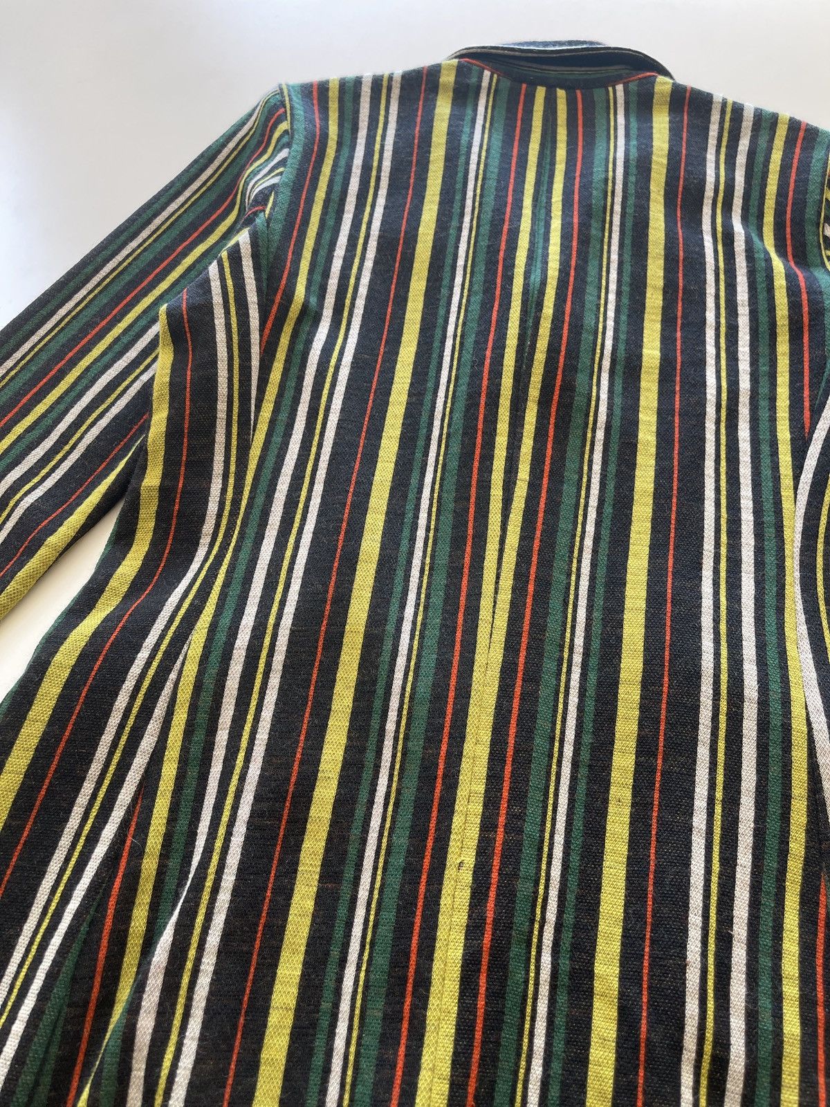 agnes b. Agnes B. Luxury Multicolor Stripe Overcoat Size M / US 6-8 / IT 42-44 - 9 Thumbnail
