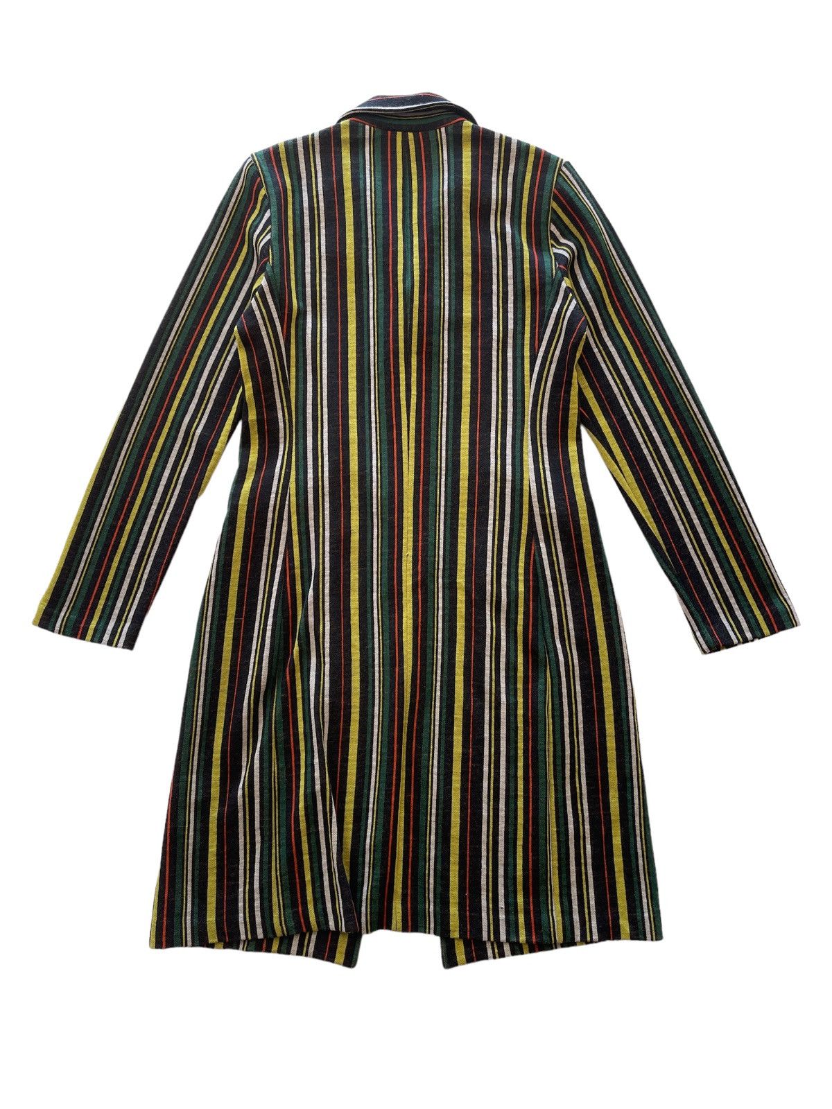 agnes b. Agnes B. Luxury Multicolor Stripe Overcoat Size M / US 6-8 / IT 42-44 - 2 Thumbnail