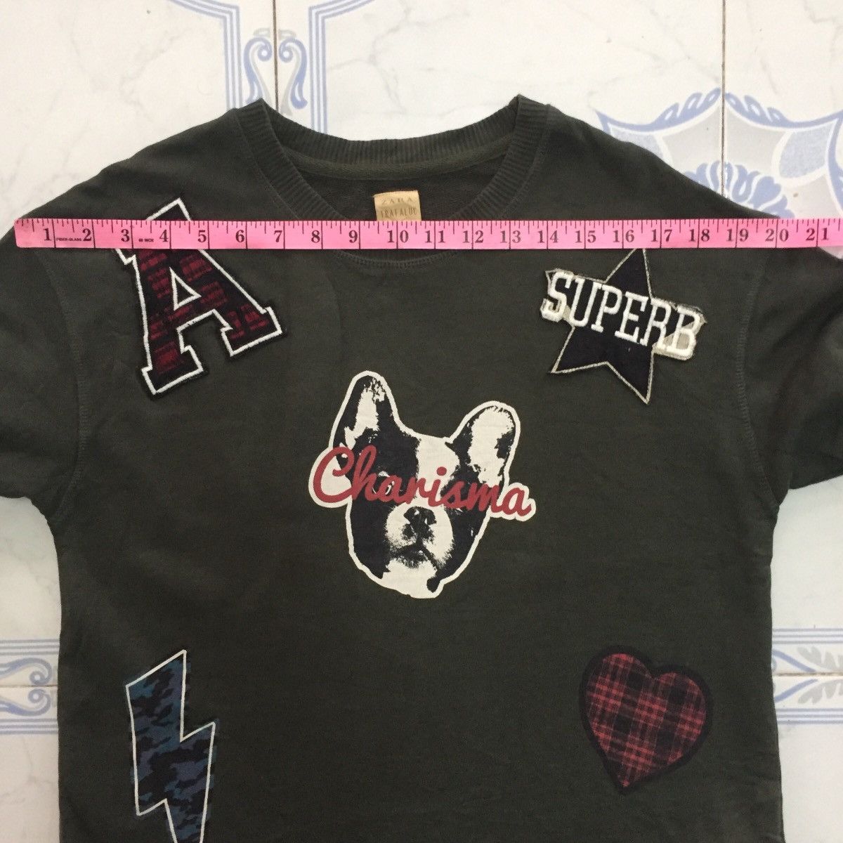 Zara Zara Trafaluc Patch & Print Mix Sweatshirt Size US S / EU 44-46 / 1 - 14 Thumbnail