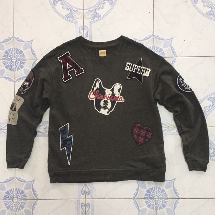 Zara Zara Trafaluc Patch & Print Mix Sweatshirt Size US S / EU 44-46 / 1 - 1 Thumbnail