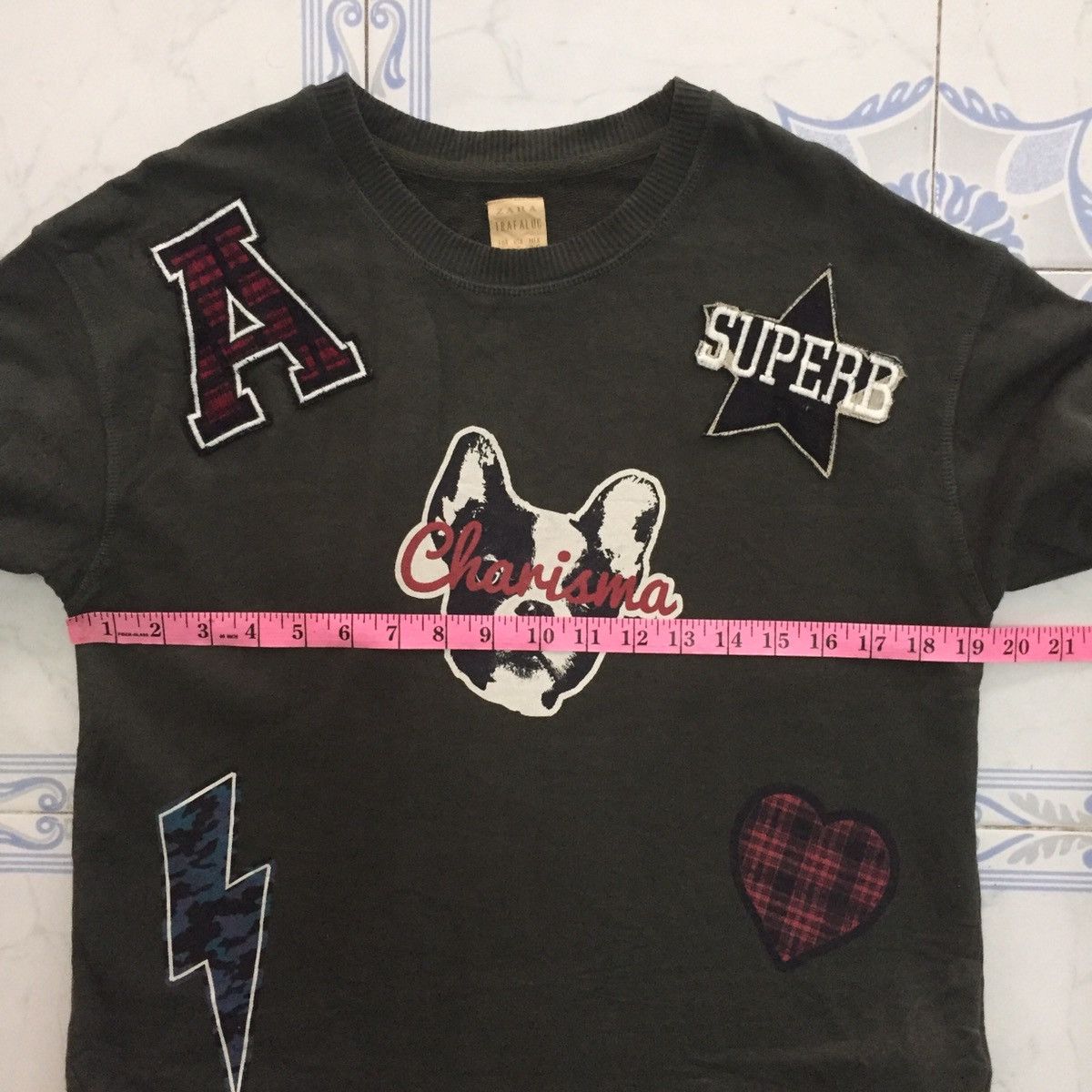 Zara Zara Trafaluc Patch & Print Mix Sweatshirt Size US S / EU 44-46 / 1 - 11 Thumbnail