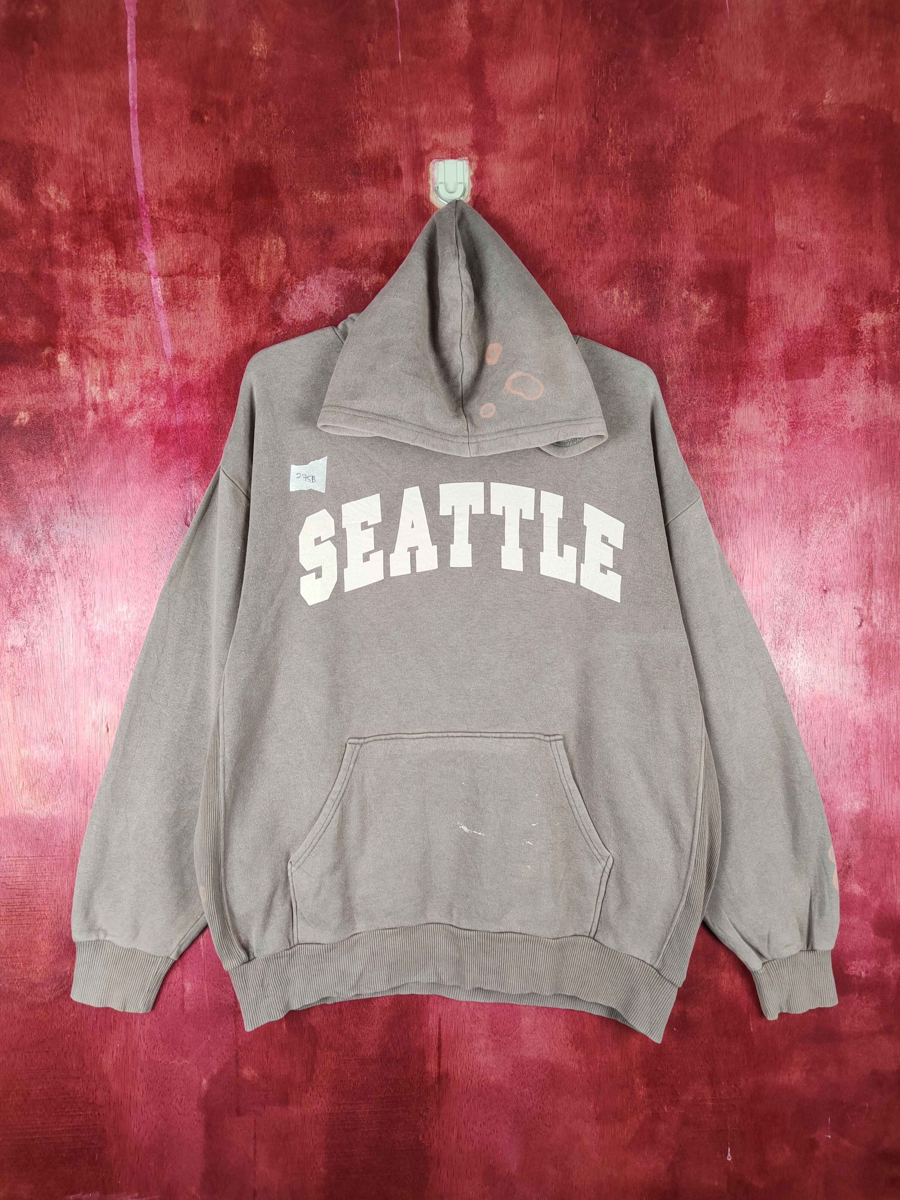 Japanese Brand Seattle Lip Stick Brown faded Hoodie Sweatshirt #275B Size US XL / EU 56 / 4 - 1 Thumbnail