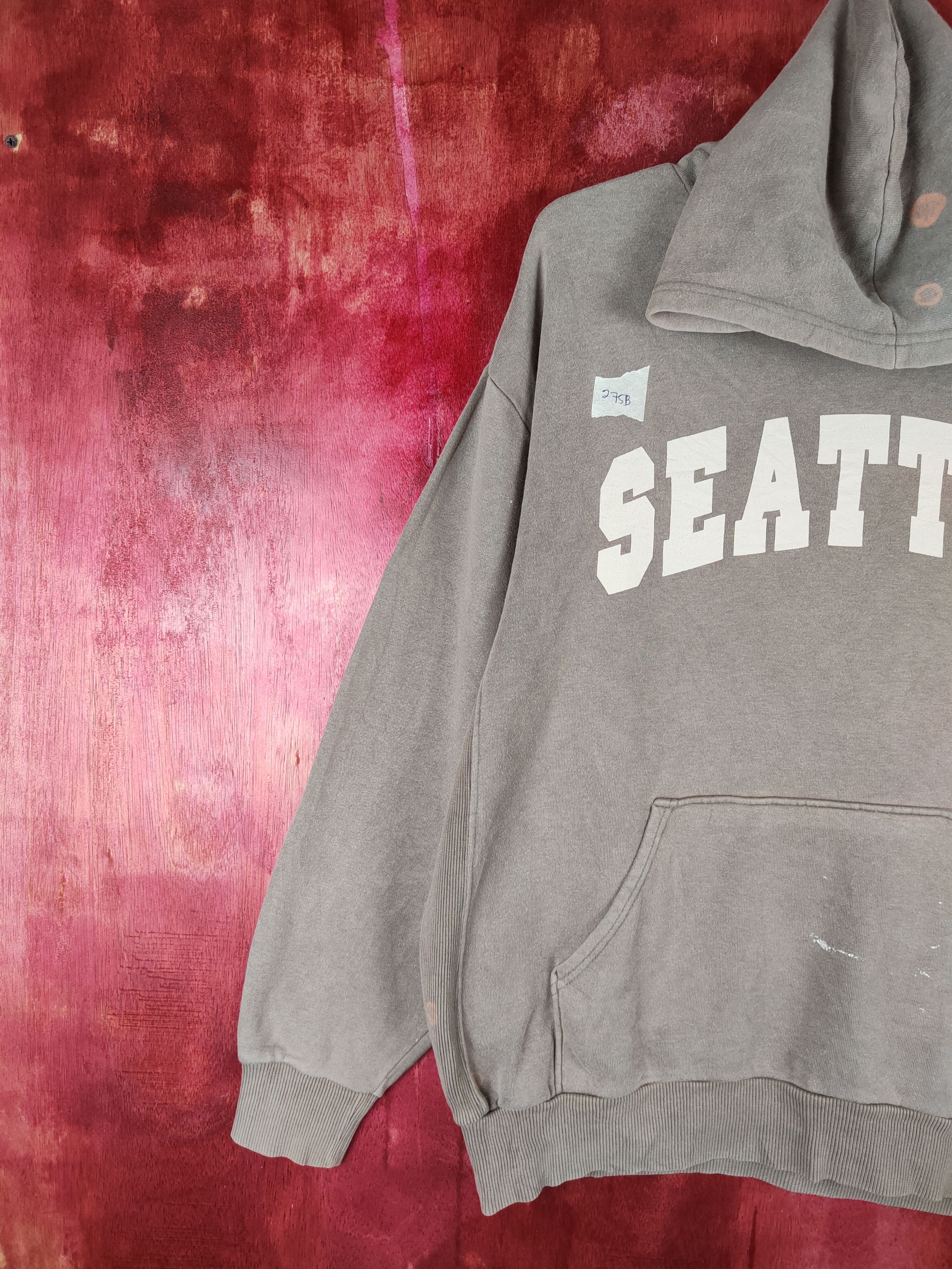 Japanese Brand Seattle Lip Stick Brown faded Hoodie Sweatshirt #275B Size US XL / EU 56 / 4 - 3 Thumbnail