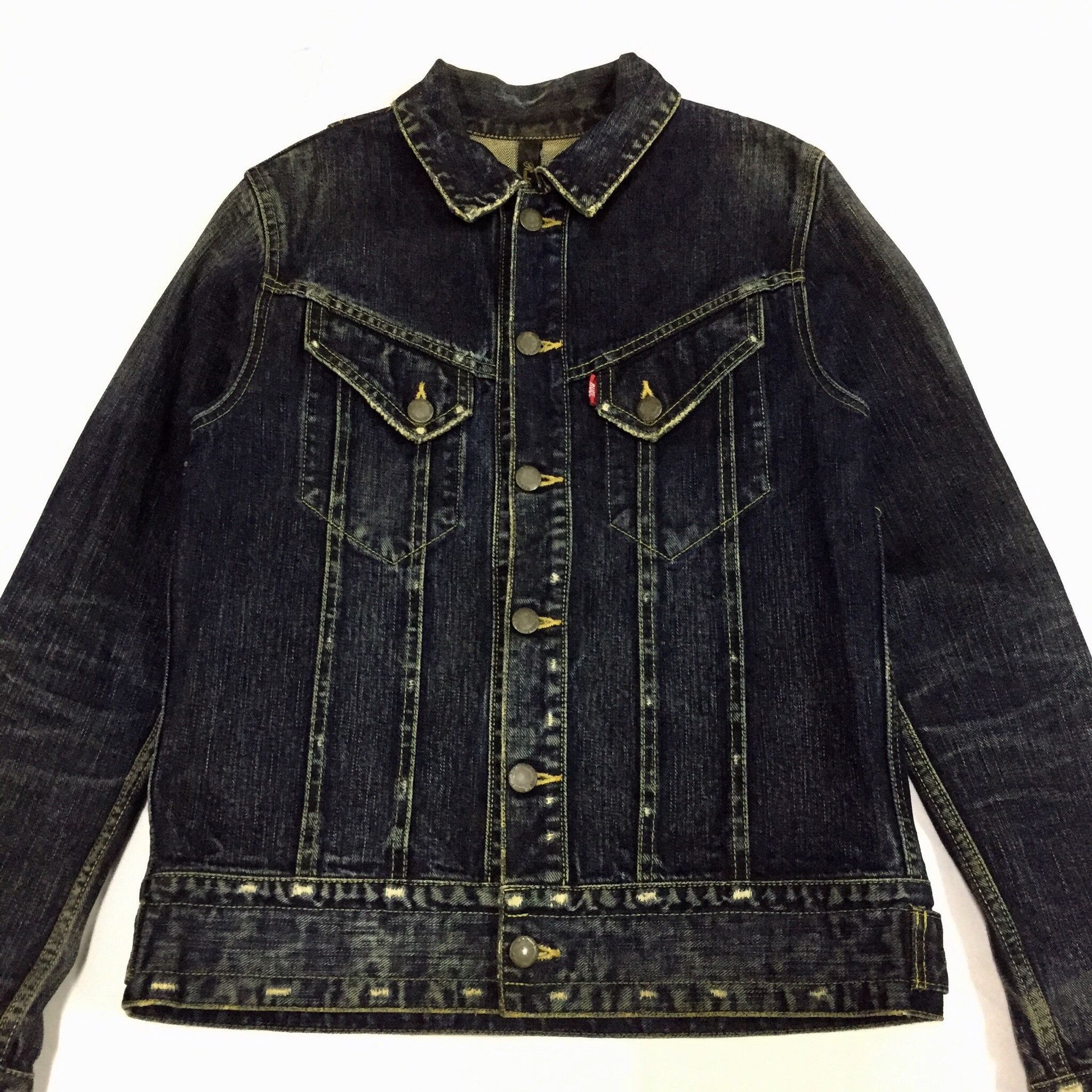 Japanese Brand RUDE GALLERY JAPANESE DENIM TRUCKER BLACK JEANS JACKET Size US S / EU 44-46 / 1 - 4 Thumbnail