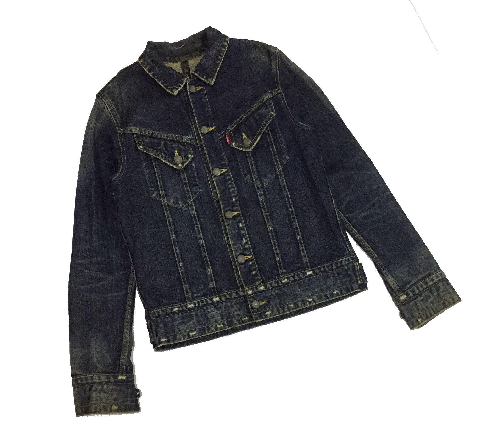 Japanese Brand RUDE GALLERY JAPANESE DENIM TRUCKER BLACK JEANS JACKET Size US S / EU 44-46 / 1 - 3 Thumbnail