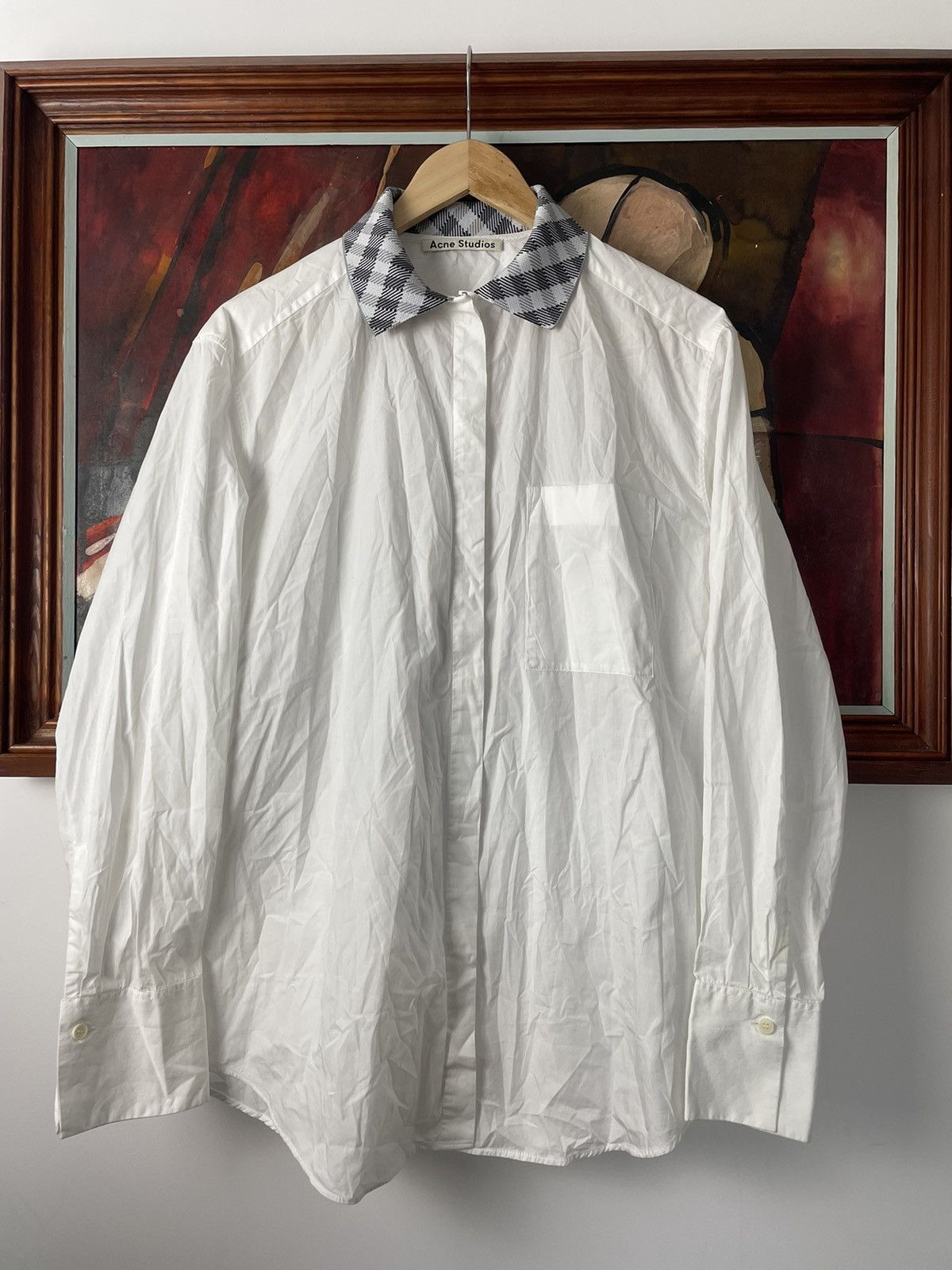 Acne Studios SS15 Acne Studios Addle Pop Button Up Shirt White Designer Size US M / EU 48-50 / 2 - 1 Thumbnail