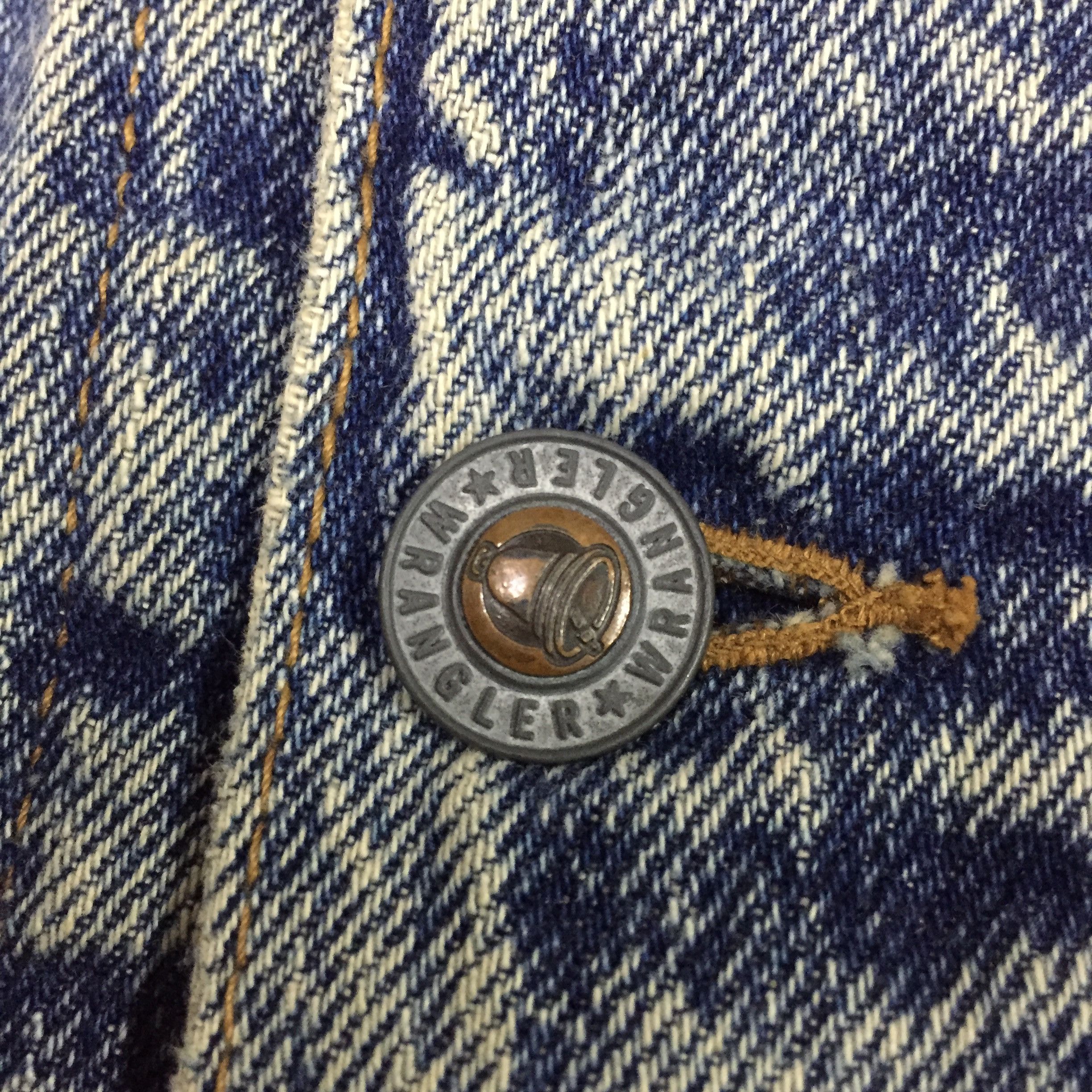 Vintage VINTAGE 90s WRANGLER BLUE BELL ACID WASH TRUCKER JACKET Size US L / EU 52-54 / 3 - 6 Thumbnail