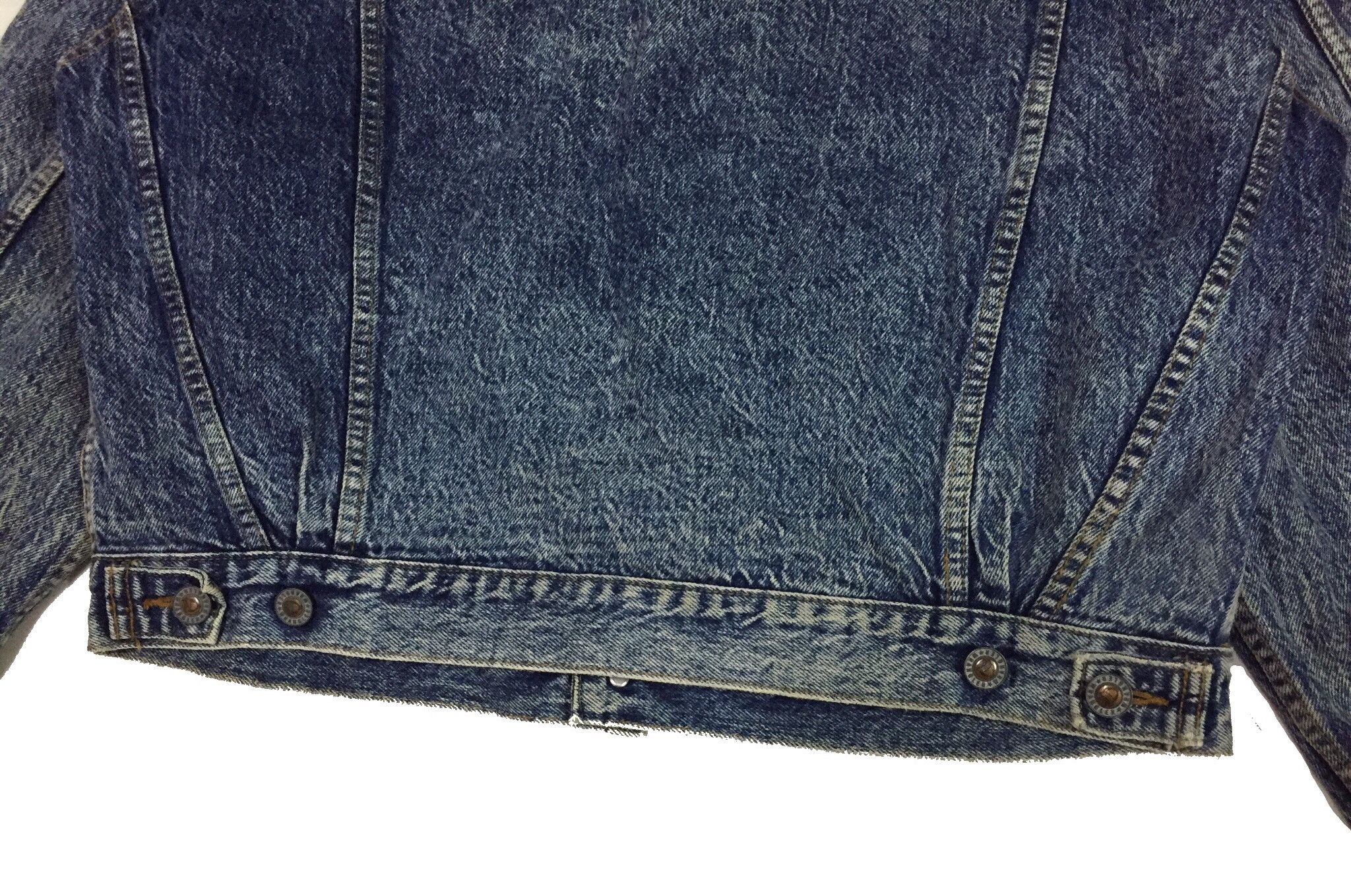 Vintage VINTAGE 90s WRANGLER BLUE BELL ACID WASH TRUCKER JACKET Size US L / EU 52-54 / 3 - 9 Thumbnail