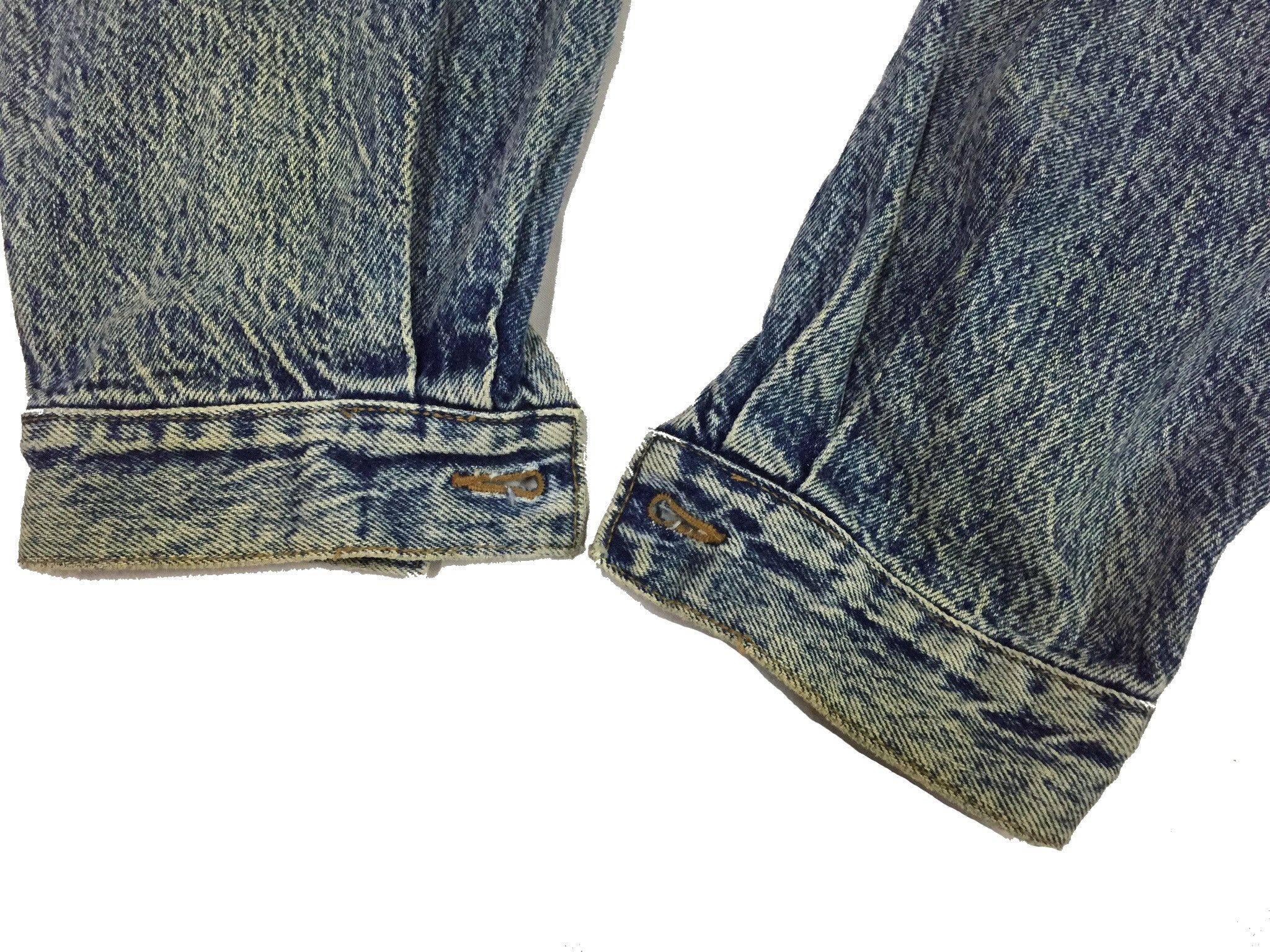 Vintage VINTAGE 90s WRANGLER BLUE BELL ACID WASH TRUCKER JACKET Size US L / EU 52-54 / 3 - 8 Thumbnail