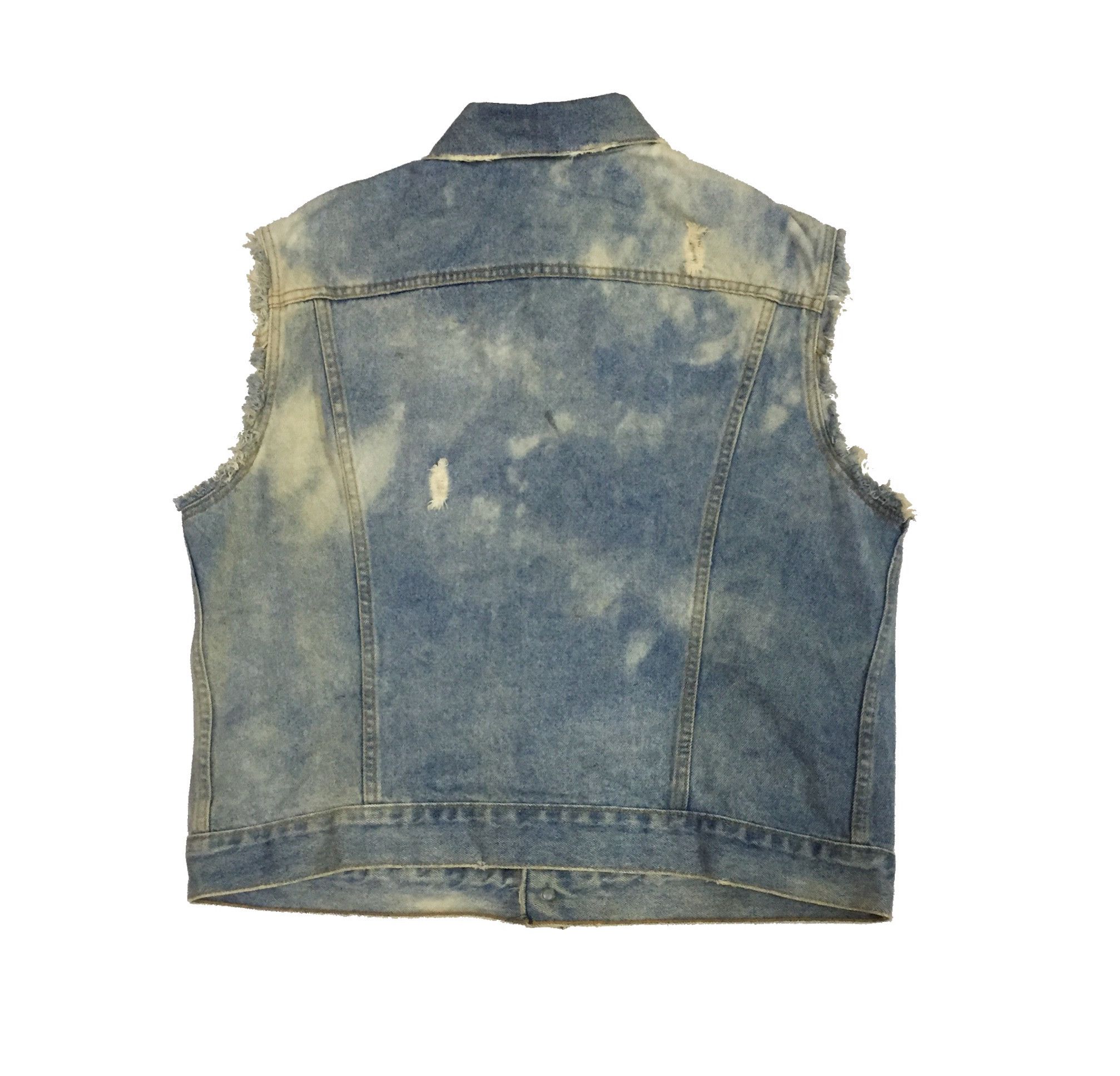 Big Mac VINTAGE 80s BIG MAC ROCKABILLY DISTRESSED VEST DENIM JACKET Size US L / EU 52-54 / 3 - 8 Thumbnail