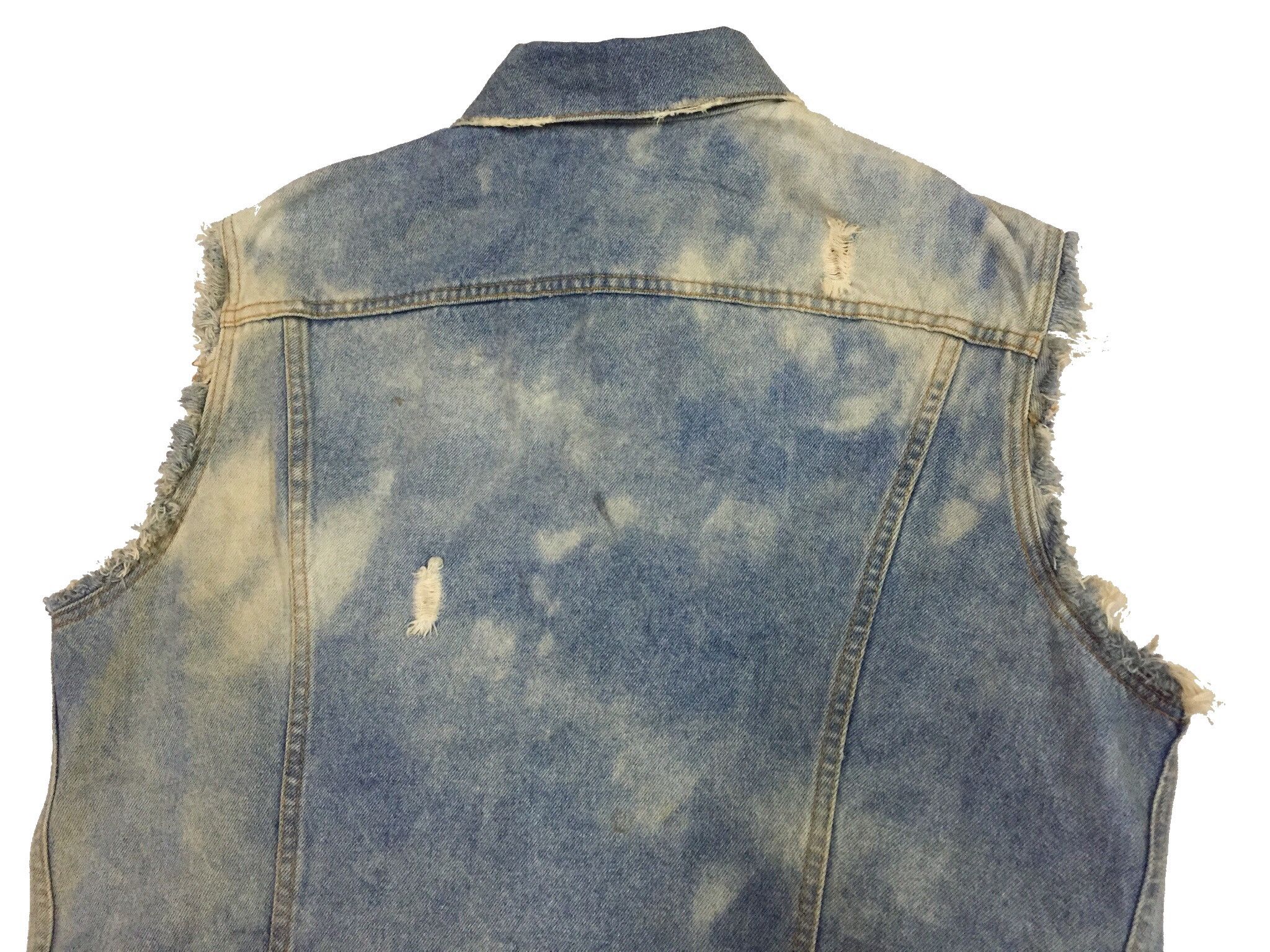 Big Mac VINTAGE 80s BIG MAC ROCKABILLY DISTRESSED VEST DENIM JACKET Size US L / EU 52-54 / 3 - 9 Thumbnail