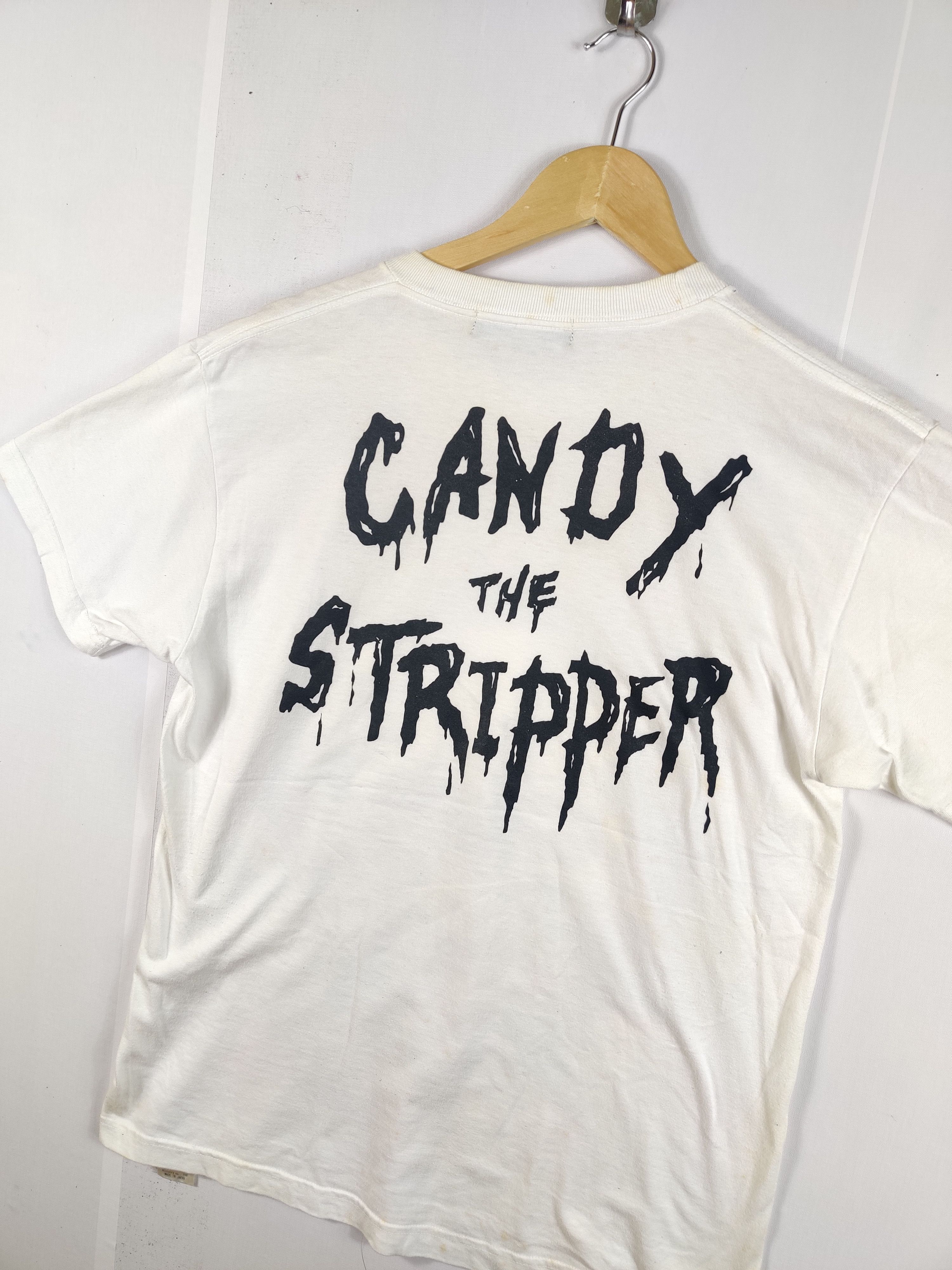 Japanese Brand Vintage The Candy Stripper Skull Tee Tshirt Size US M / EU 48-50 / 2 - 7 Thumbnail