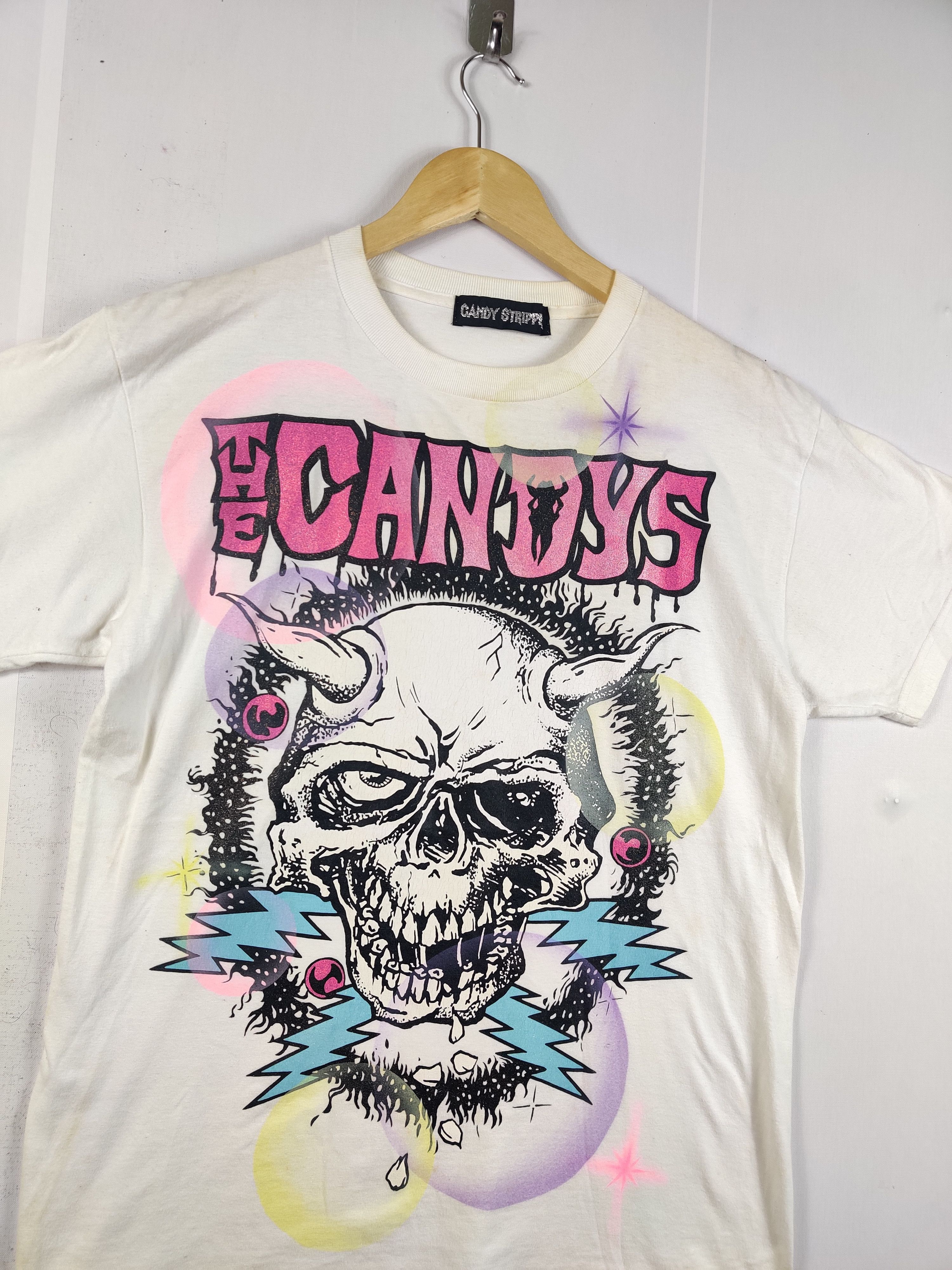 Japanese Brand Vintage The Candy Stripper Skull Tee Tshirt Size US M / EU 48-50 / 2 - 2 Thumbnail