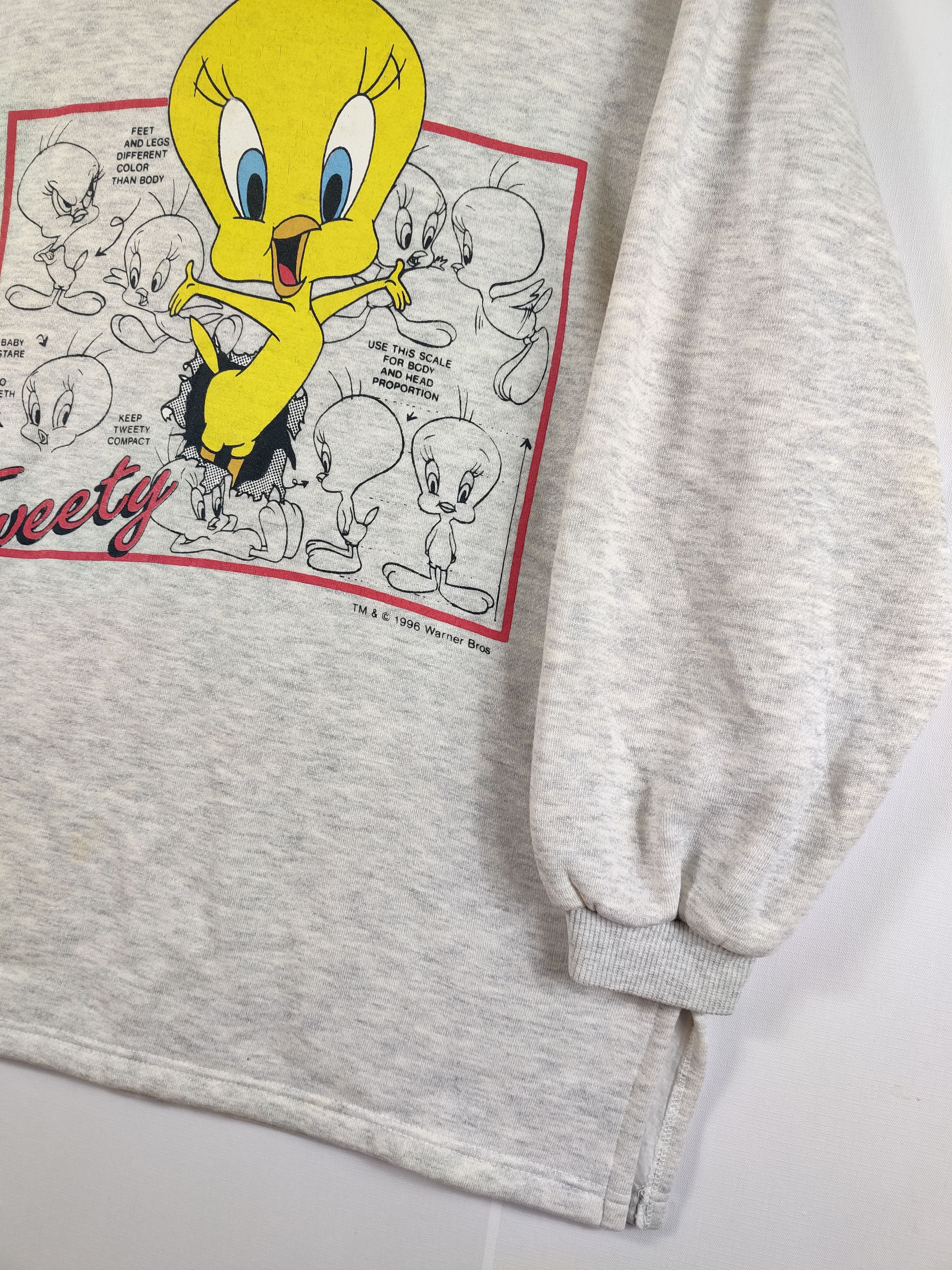 Cartoon Network Vintage 90's Looney Tunes Tweety Crewneck Sweatshirt Size US L / EU 52-54 / 3 - 4 Thumbnail