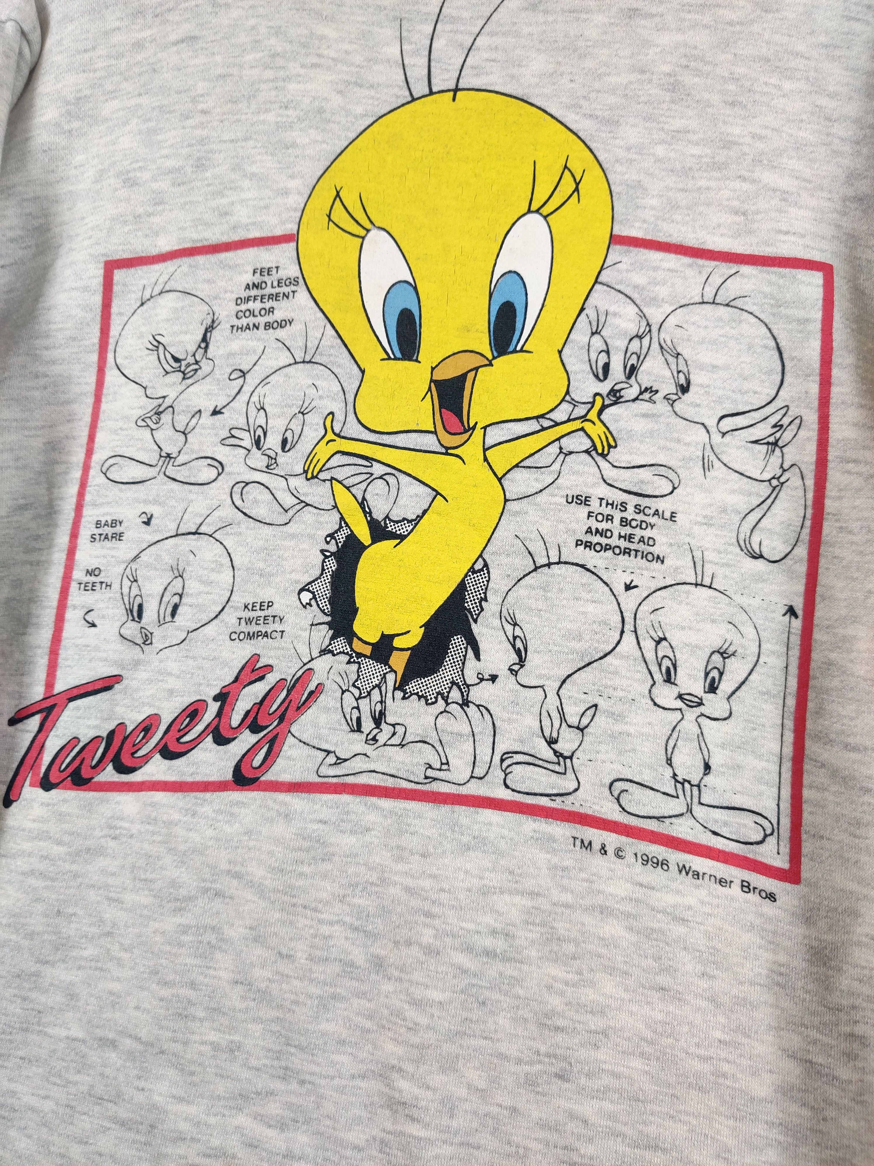 Cartoon Network Vintage 90's Looney Tunes Tweety Crewneck Sweatshirt Size US L / EU 52-54 / 3 - 3 Thumbnail