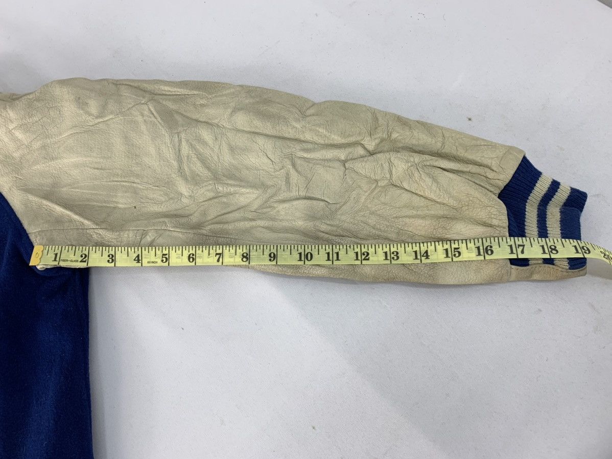 Japanese Brand Vintage 90s Varsity Jacket Leather Sleeve Padded inner Size US L / EU 52-54 / 3 - 11 Thumbnail