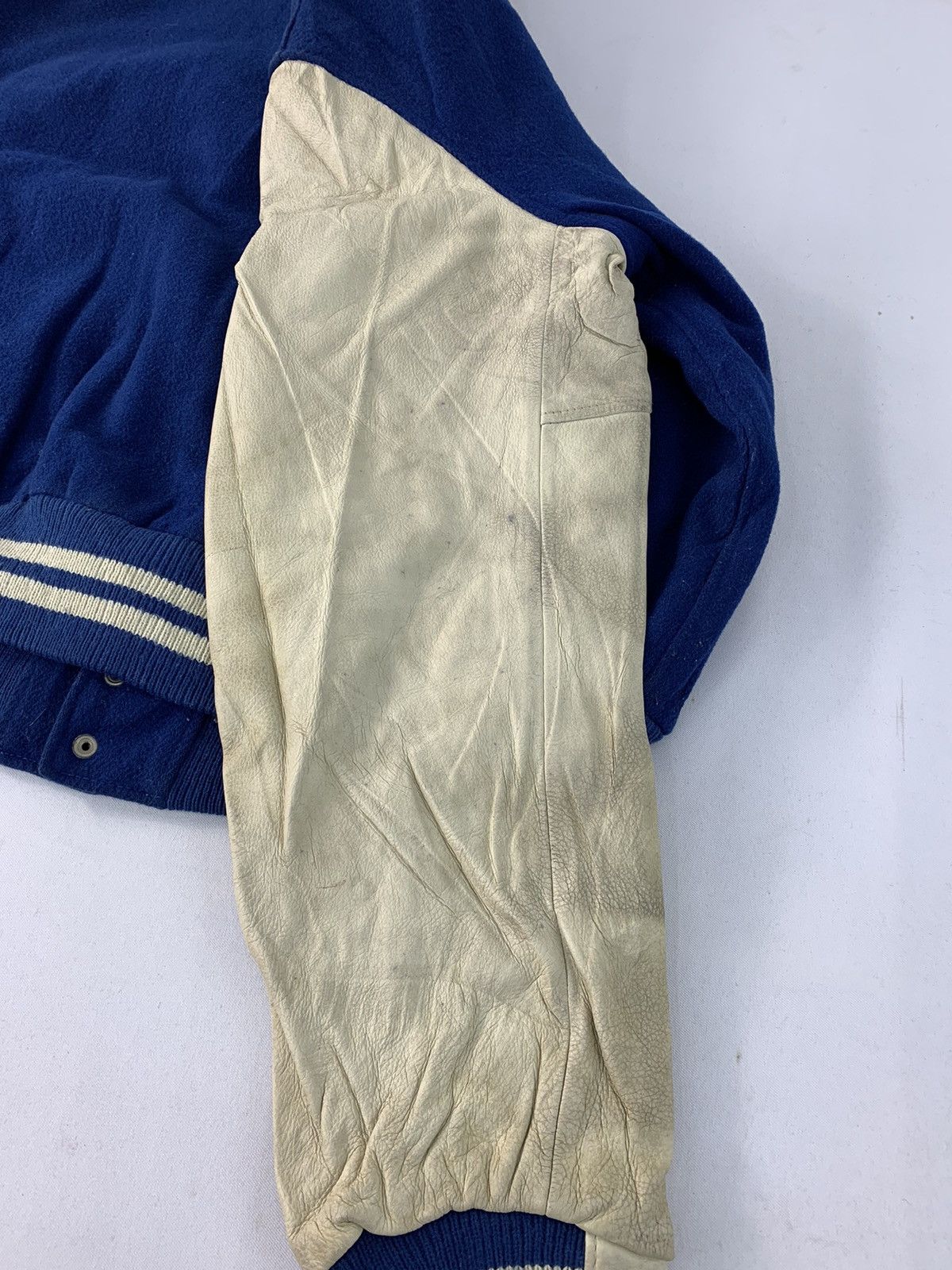 Japanese Brand Vintage 90s Varsity Jacket Leather Sleeve Padded inner Size US L / EU 52-54 / 3 - 12 Thumbnail