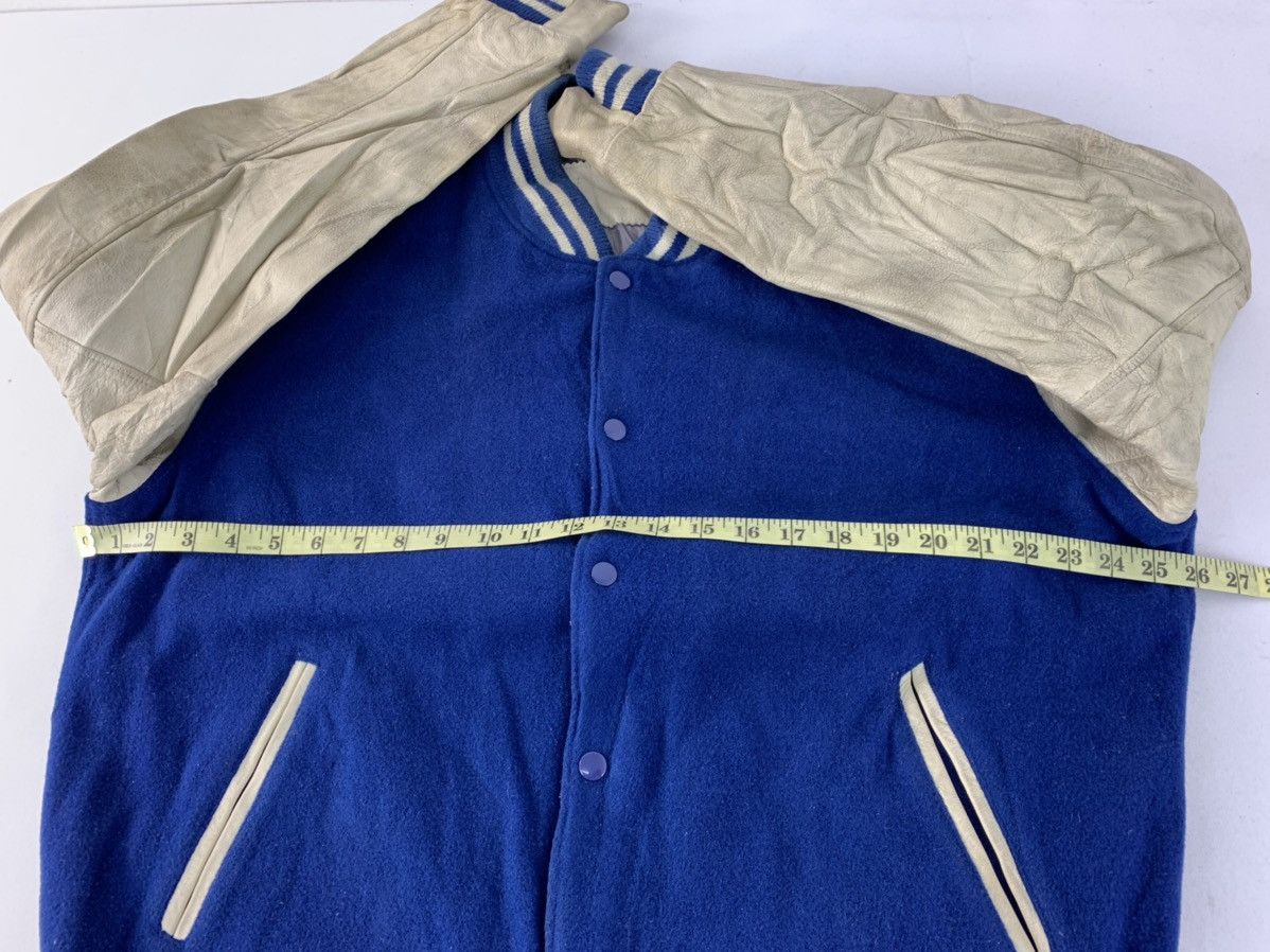 Japanese Brand Vintage 90s Varsity Jacket Leather Sleeve Padded inner Size US L / EU 52-54 / 3 - 9 Thumbnail