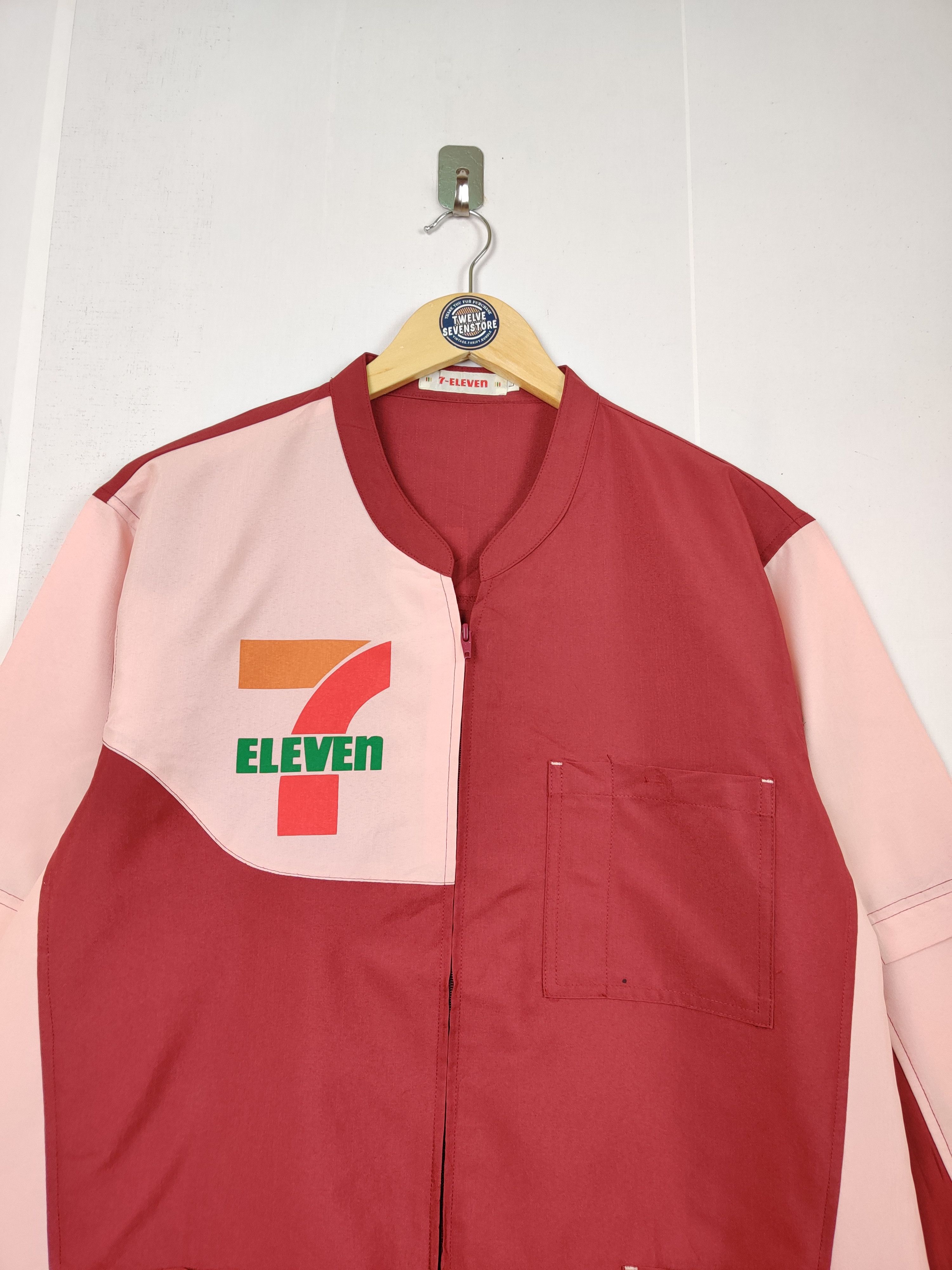 Japanese Brand Vintage 90s 7 Eleven Worker Zipper Uniform Jacket Size US L / EU 52-54 / 3 - 3 Thumbnail