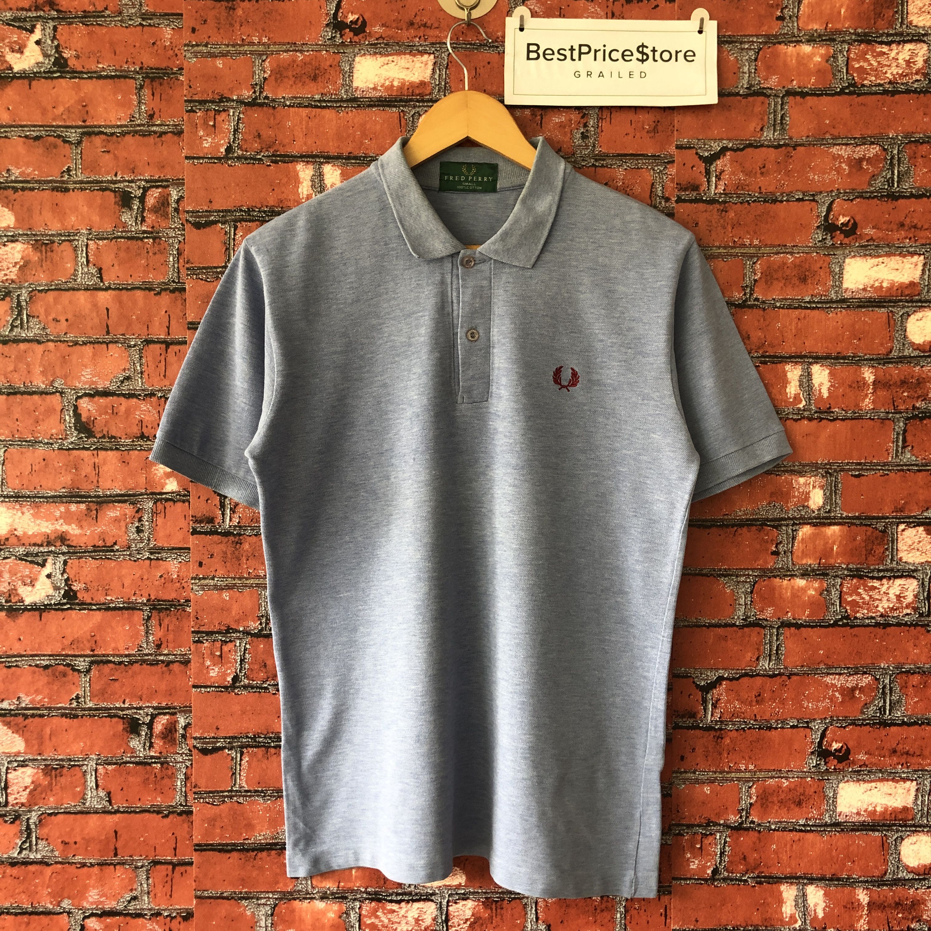 Fred Perry × Vintage Vintage Fred Perry Embroidery Logo Blue Polo Tee Shirt Size US S / EU 44-46 / 1 - 1 Thumbnail