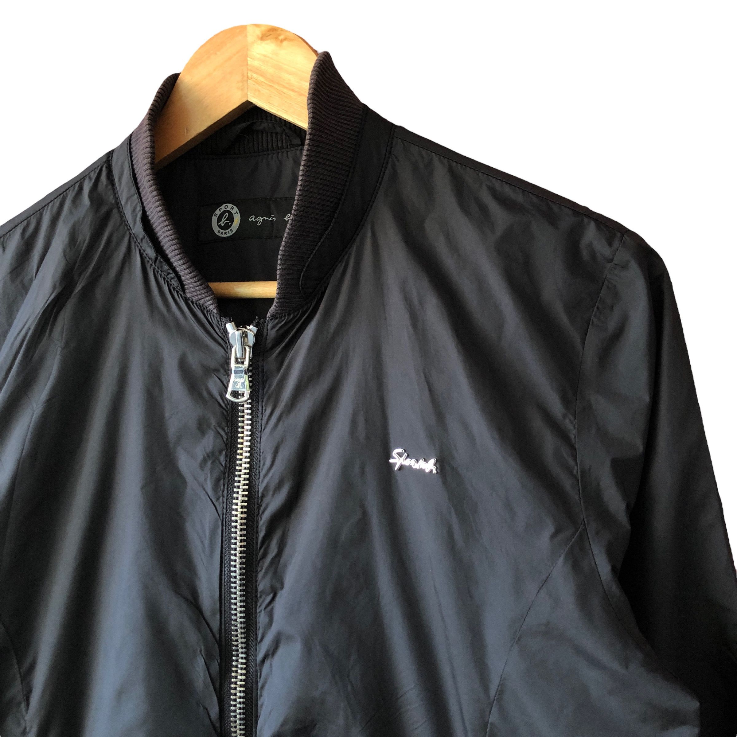 agnes b. Agnes B Sport Black Nylon Zipper Jacket 1 Fit S Size US S / EU 44-46 / 1 - 4 Thumbnail
