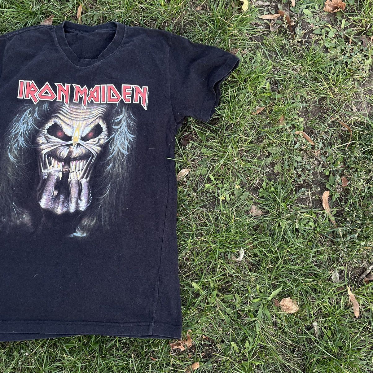 Vintage Vintage Y2K Iron Maiden Band Tee Graphic Skull Grunge Slim S Size US S / EU 44-46 / 1 - 2 Thumbnail