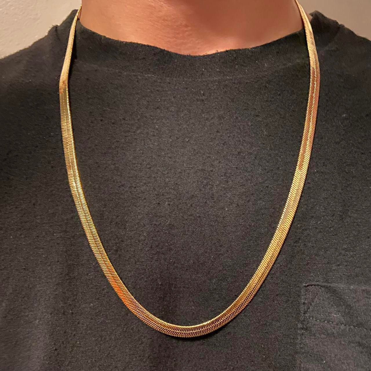 Other Gold Chain 14k Gold Herringbone Chain 24in 6mm Size ONE SIZE - 1 Thumbnail