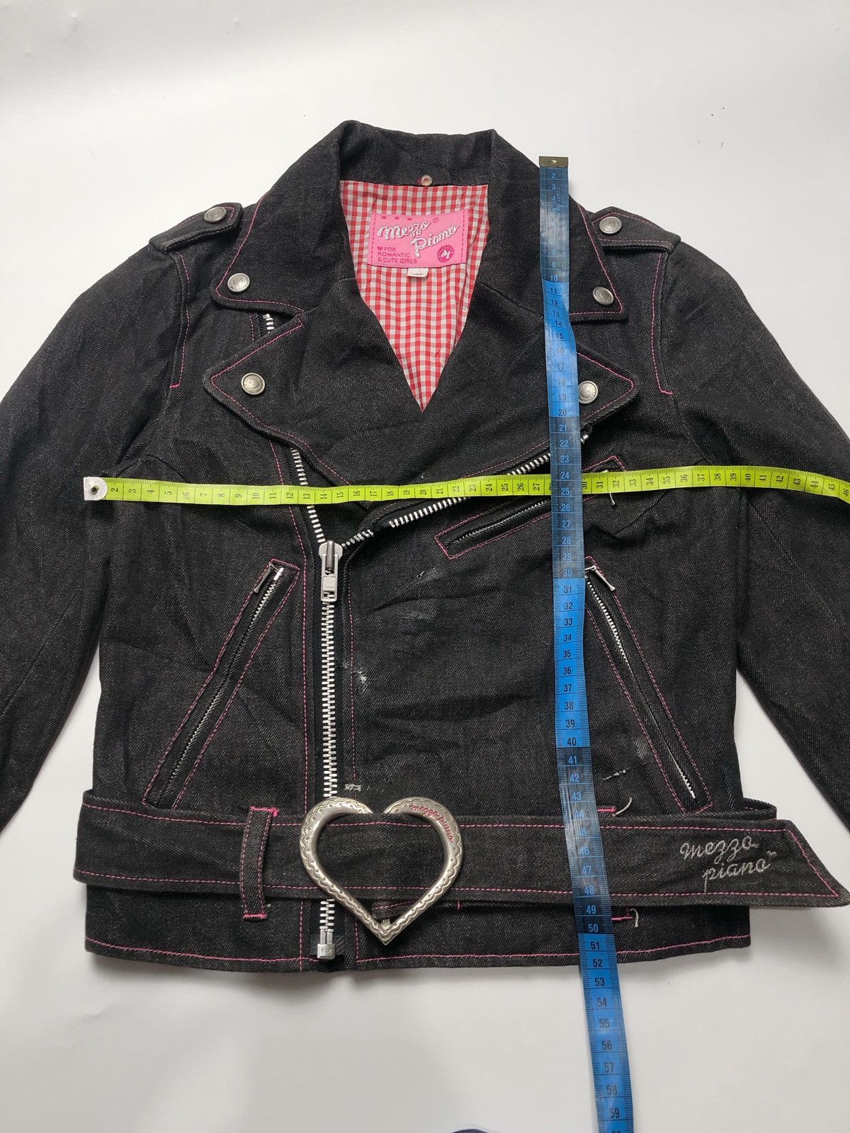 Hysteric Glamour × Japanese Brand × Vintage Mezzo Piano Y2K Biker Jacket Denim Size M / US 6-8 / IT 42-44 - 12 Thumbnail