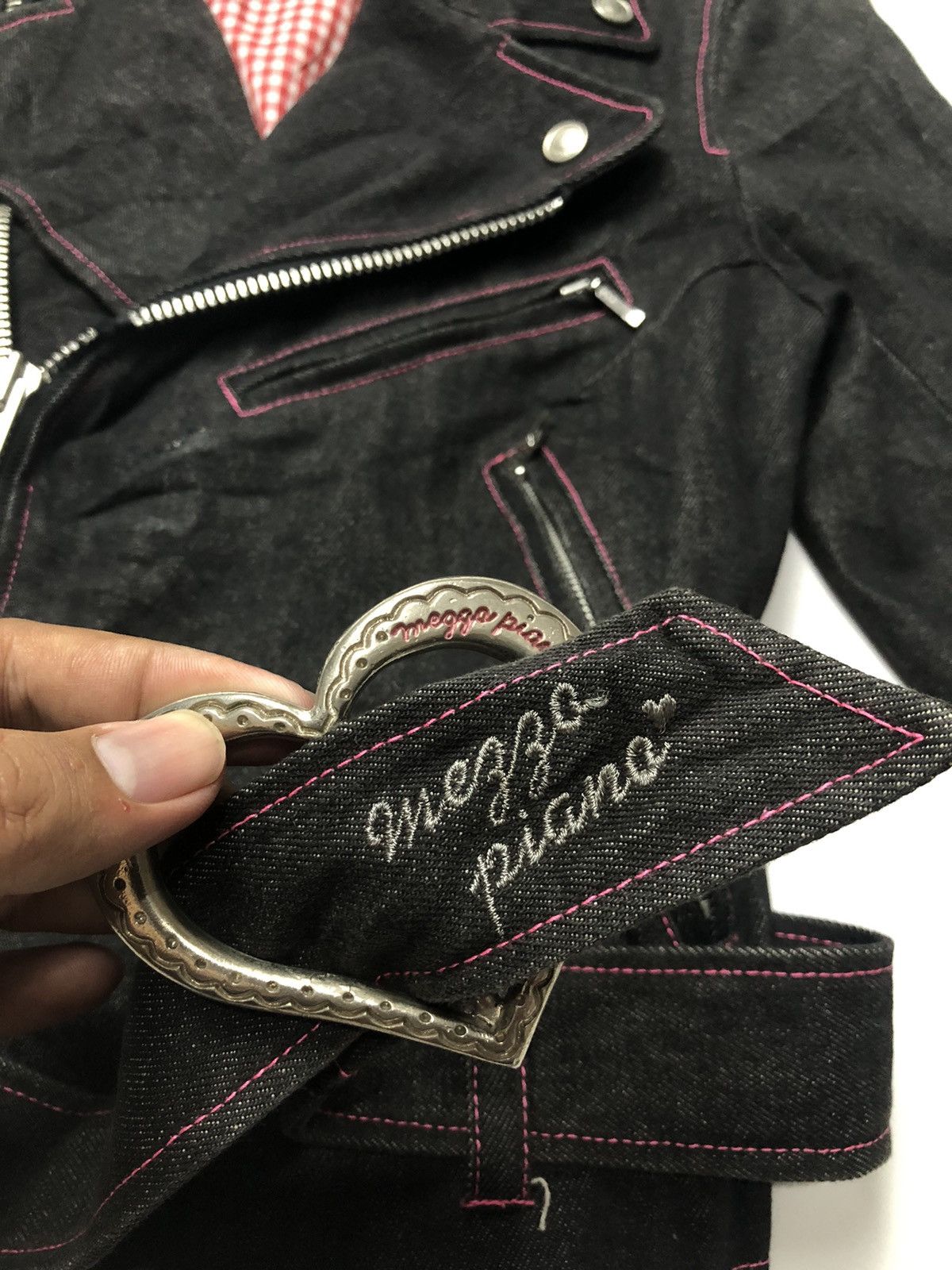 Hysteric Glamour × Japanese Brand × Vintage Mezzo Piano Y2K Biker Jacket Denim Size M / US 6-8 / IT 42-44 - 9 Thumbnail
