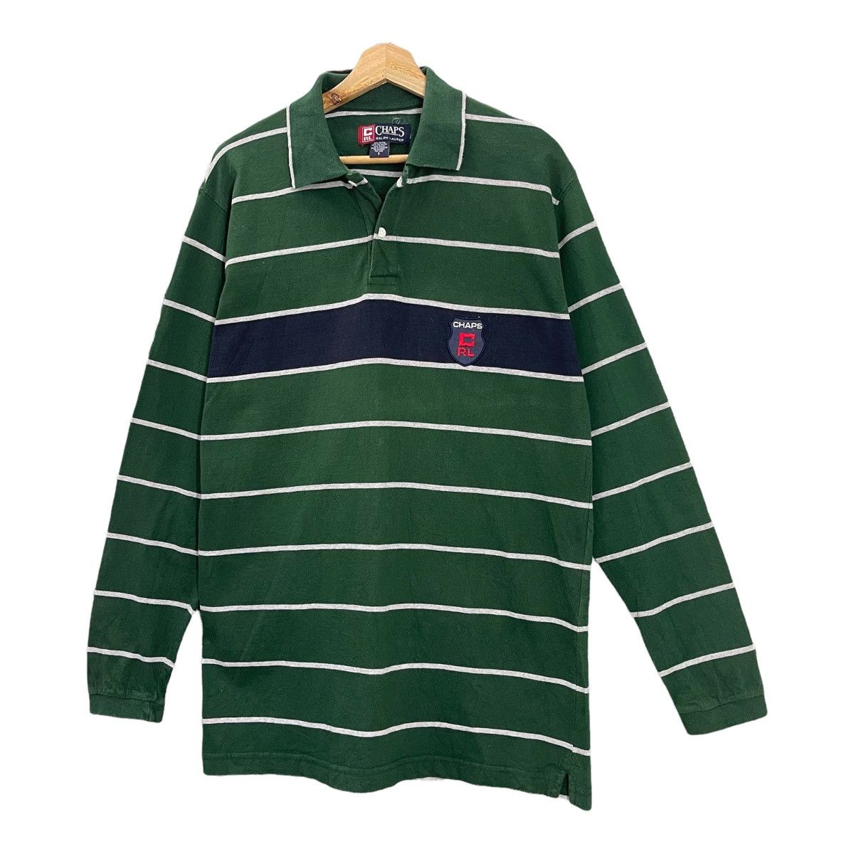Polo Ralph Lauren 90s Chaps Ralph Lauren Polo Rugby Stripe Longsleeve Size M Size US M / EU 48-50 / 2 - 3 Thumbnail