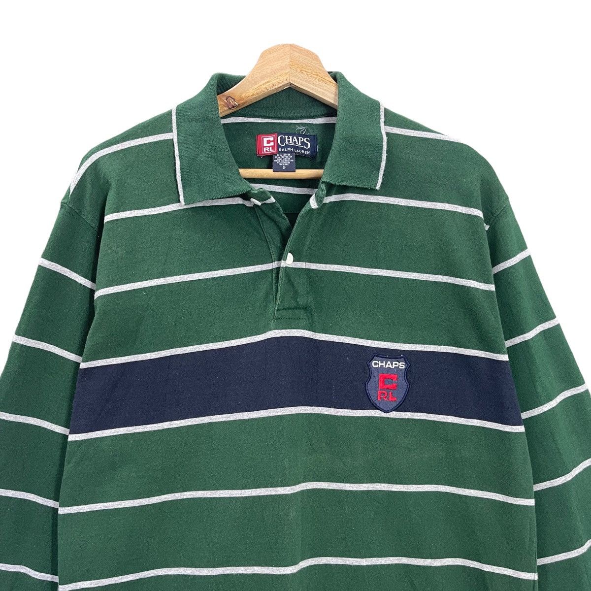 Polo Ralph Lauren 90s Chaps Ralph Lauren Polo Rugby Stripe Longsleeve Size M Size US M / EU 48-50 / 2 - 4 Thumbnail