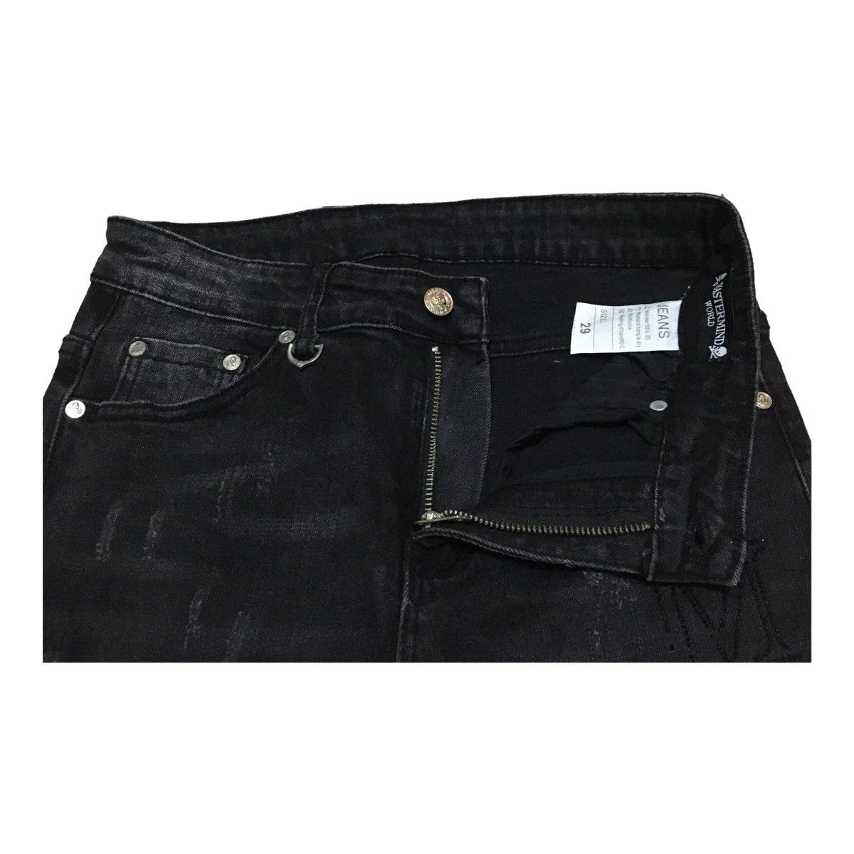 Mastermind Japan Rare Design Vintage Brand Mastermind Distressed Jeans 2000s Size US 29 - 7 Thumbnail