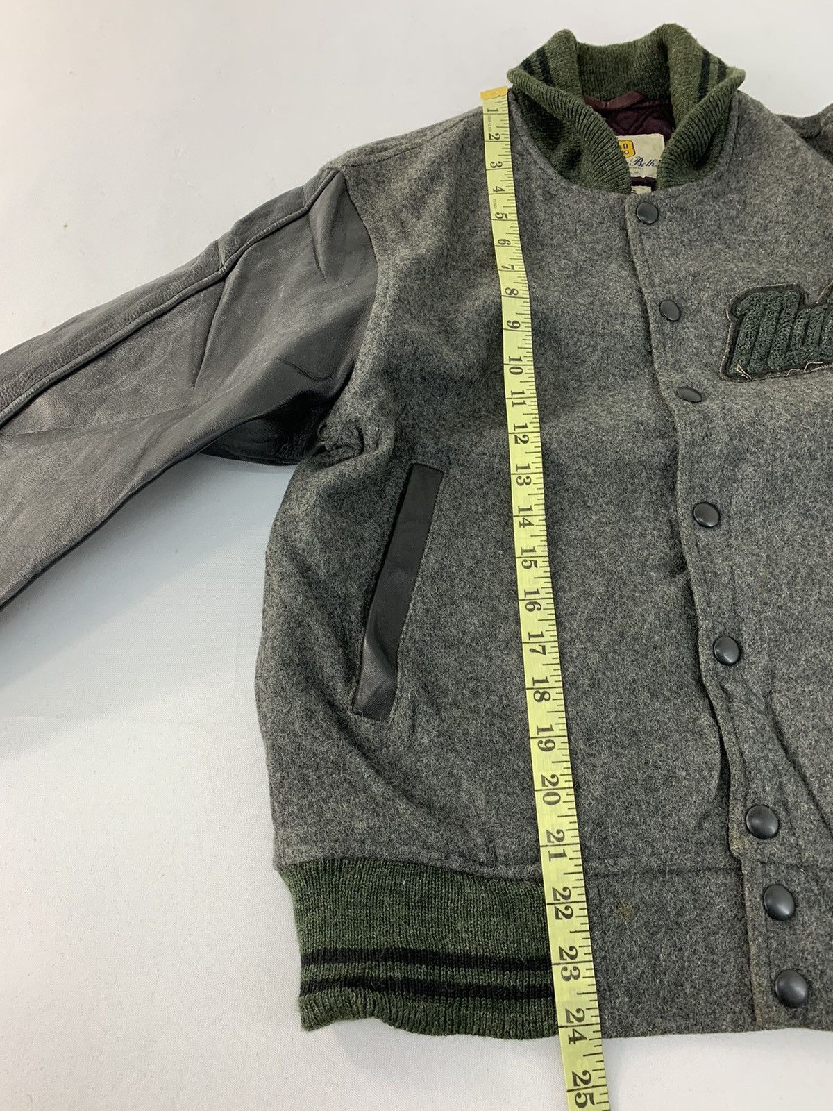 Macbeth Rare 90s Macbeth MB Varsity Jacket Spell Out Leather Sleeve Size US S / EU 44-46 / 1 - 13 Thumbnail