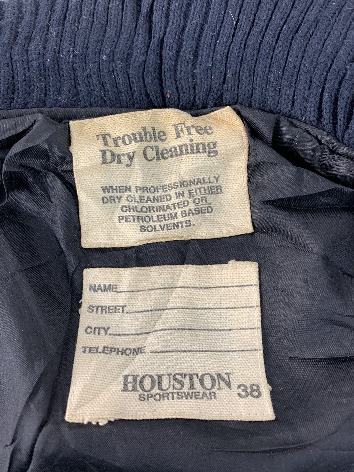 Vintage 90s Houston Sportswear Varsity Snap Button Jacket Size US M / EU 48-50 / 2 - 6 Thumbnail