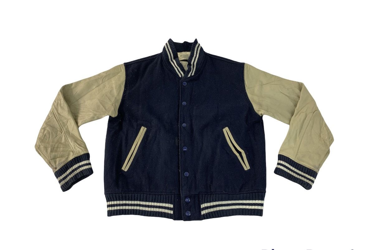 Vintage 90s Houston Sportswear Varsity Snap Button Jacket Size US M / EU 48-50 / 2 - 1 Thumbnail