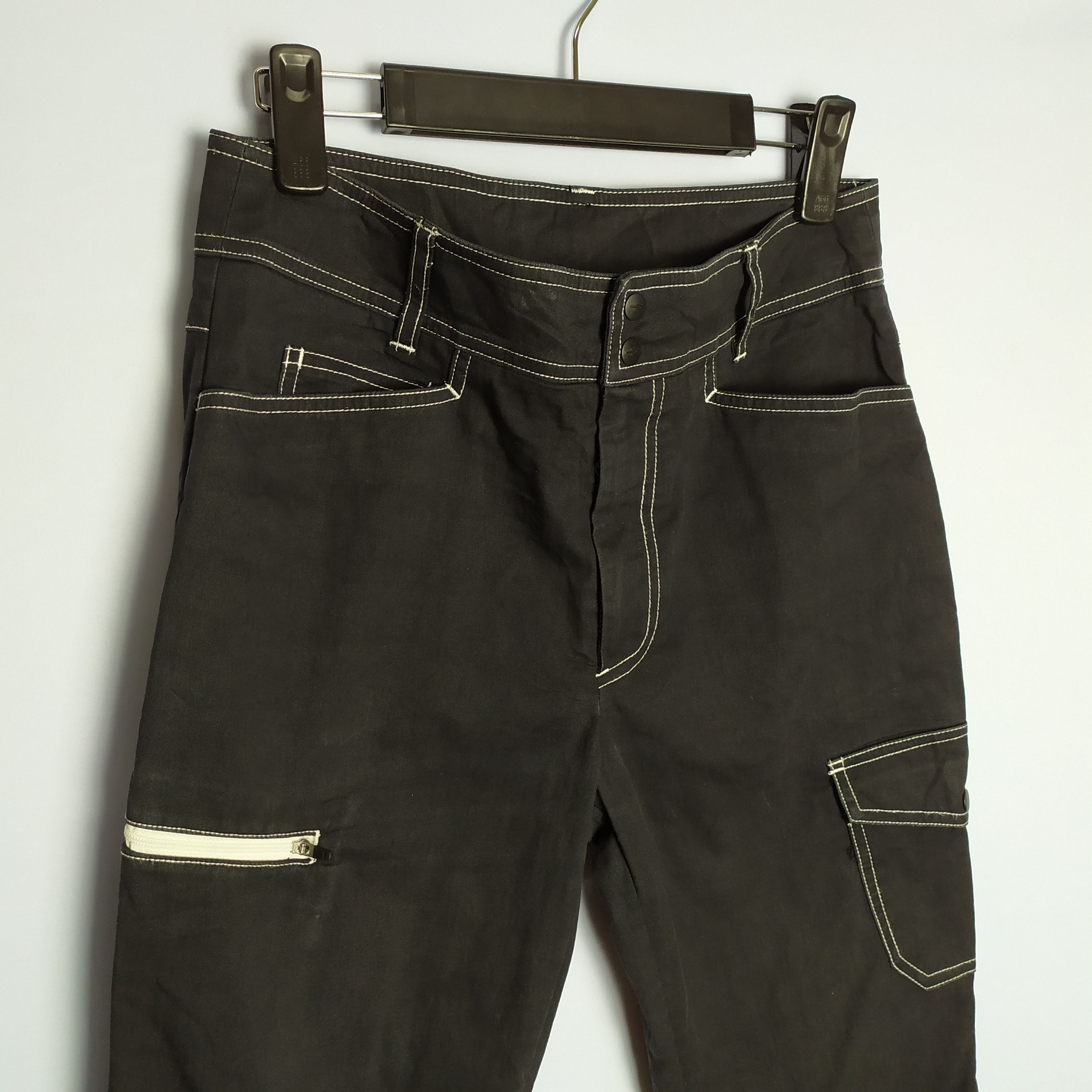 Japanese Brand × Vintage TIGORA BLACK FLARE CARGO PANTS Size US 28 / EU 44 - 2 Thumbnail
