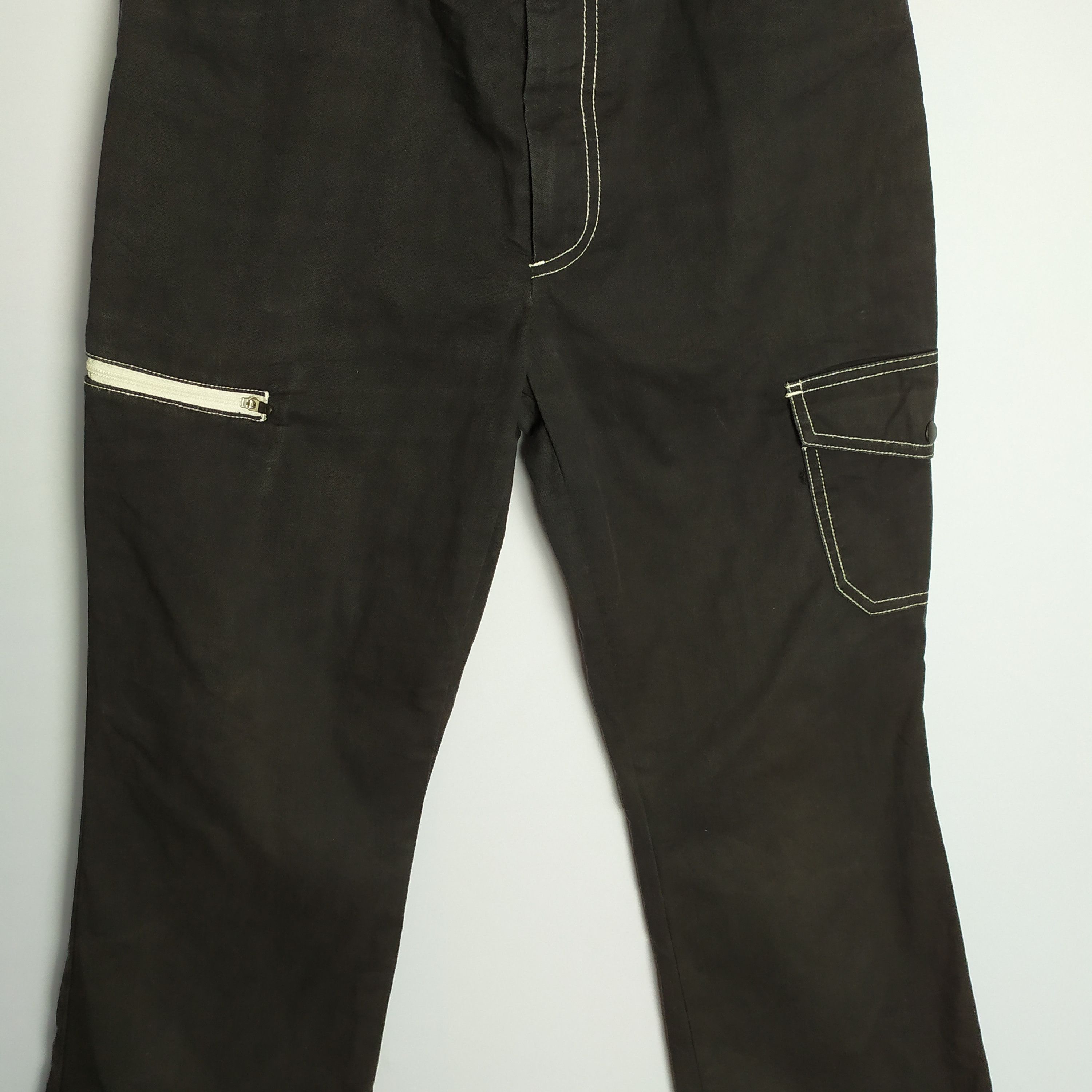 Japanese Brand × Vintage TIGORA BLACK FLARE CARGO PANTS Size US 28 / EU 44 - 4 Thumbnail