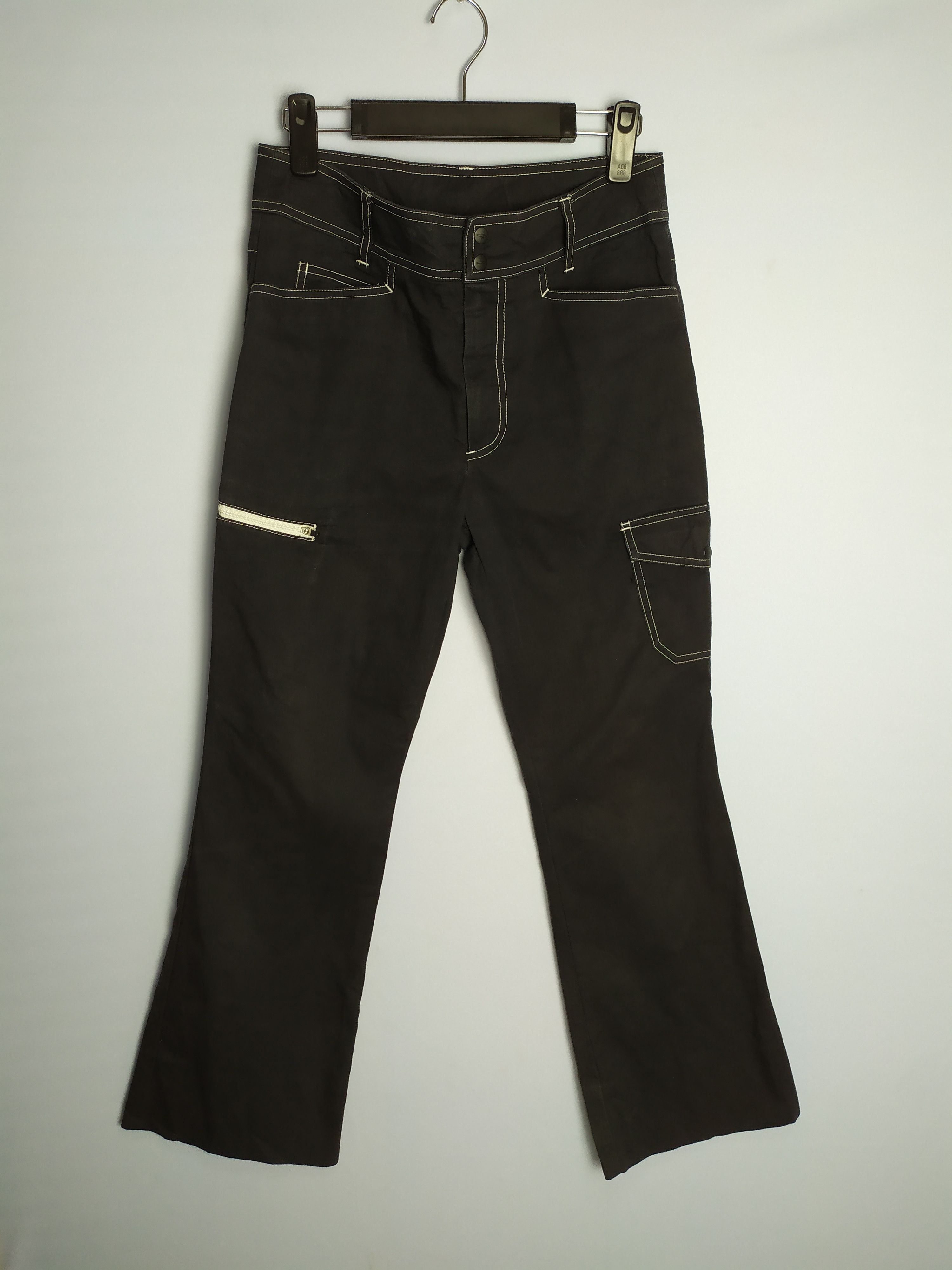 Japanese Brand × Vintage TIGORA BLACK FLARE CARGO PANTS Size US 28 / EU 44 - 1 Thumbnail