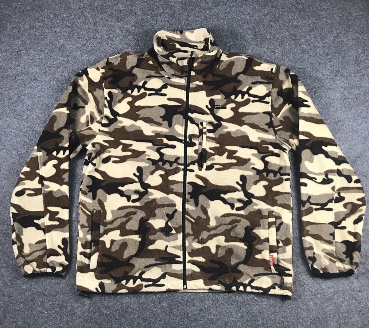 image of Daiwa Pier39 x Vintage Very Gett Fishing Camo Design Full Zipper Fleece, Men's (Size XL)