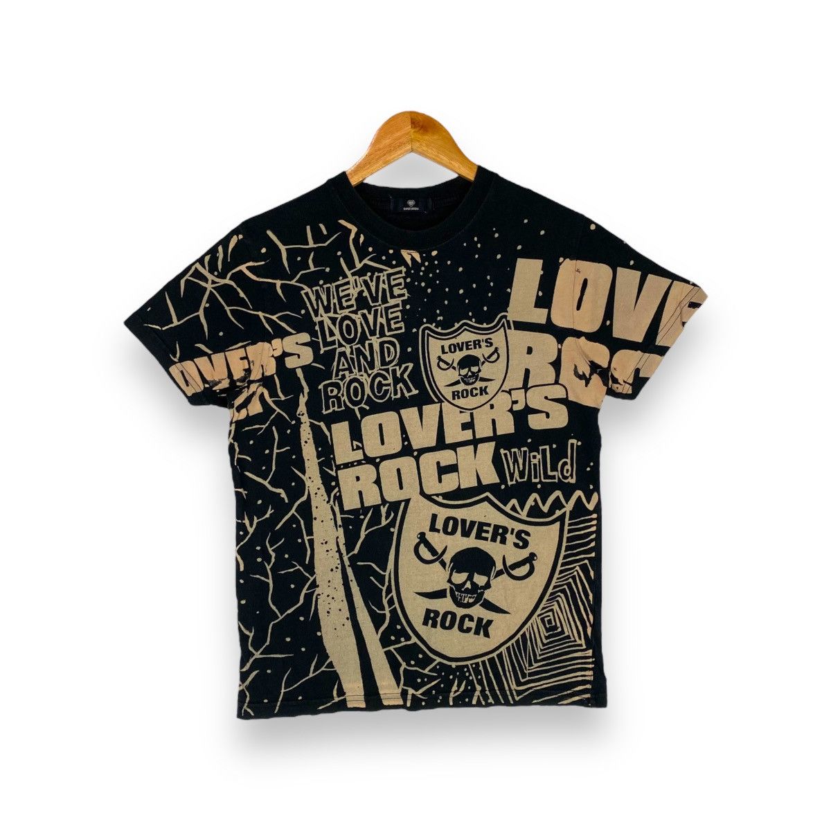 image of Hysteric Glamour x Lovers Rock Super Lovers Lover's Rock Fullprint Tee in Black, Men's (Size Small)