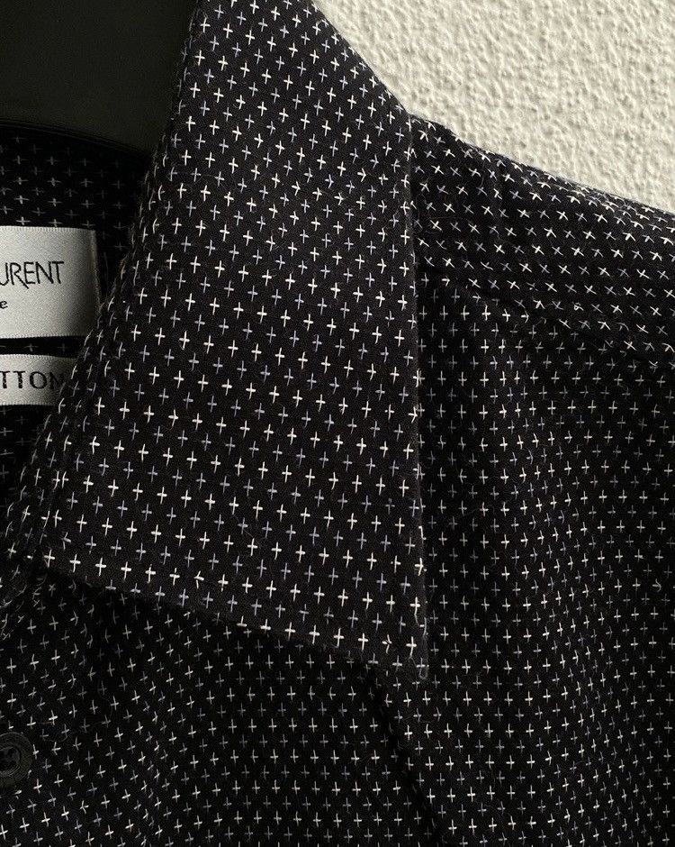 Yves Saint Laurent ♱ ♱ ♱ Crosses YSL Shirt Black Summer Size US XL / EU 56 / 4 - 10 Thumbnail