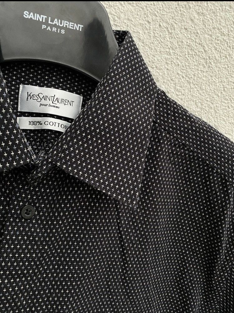 Yves Saint Laurent ♱ ♱ ♱ Crosses YSL Shirt Black Summer Size US XL / EU 56 / 4 - 1 Thumbnail